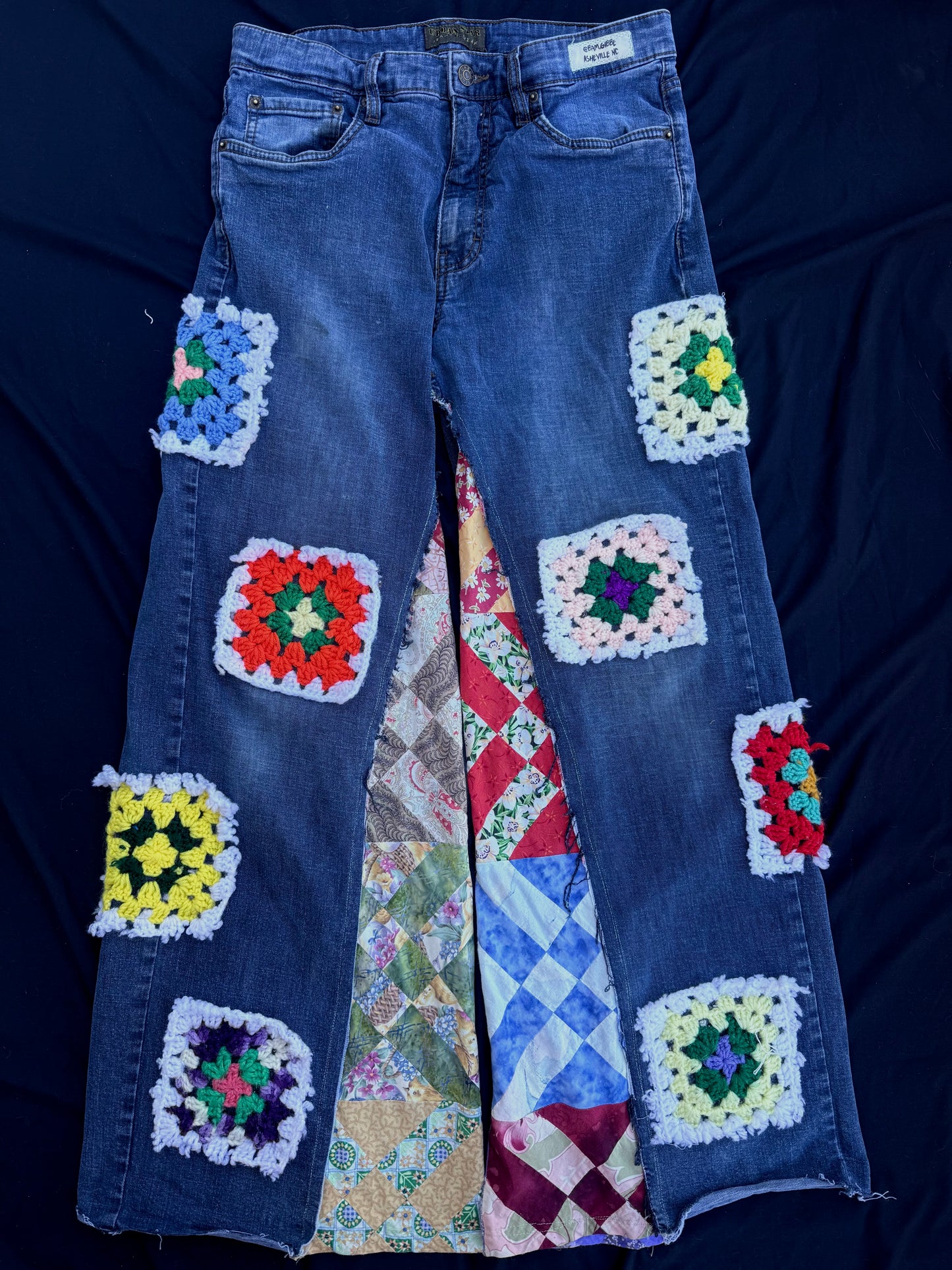 Western granny square pants