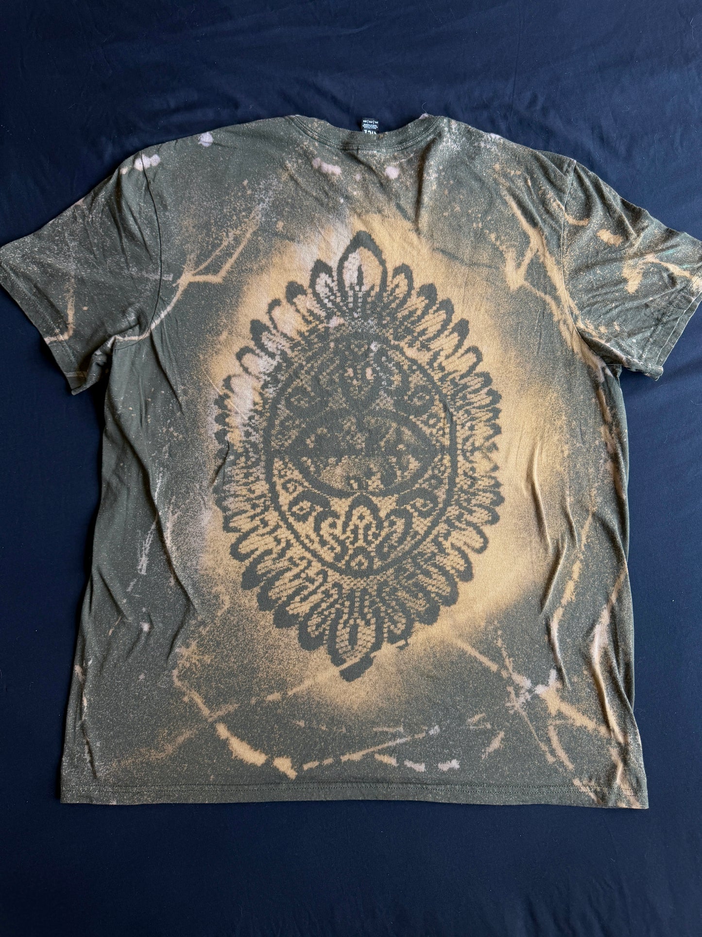 Butterfly bleach dyed t-shirt