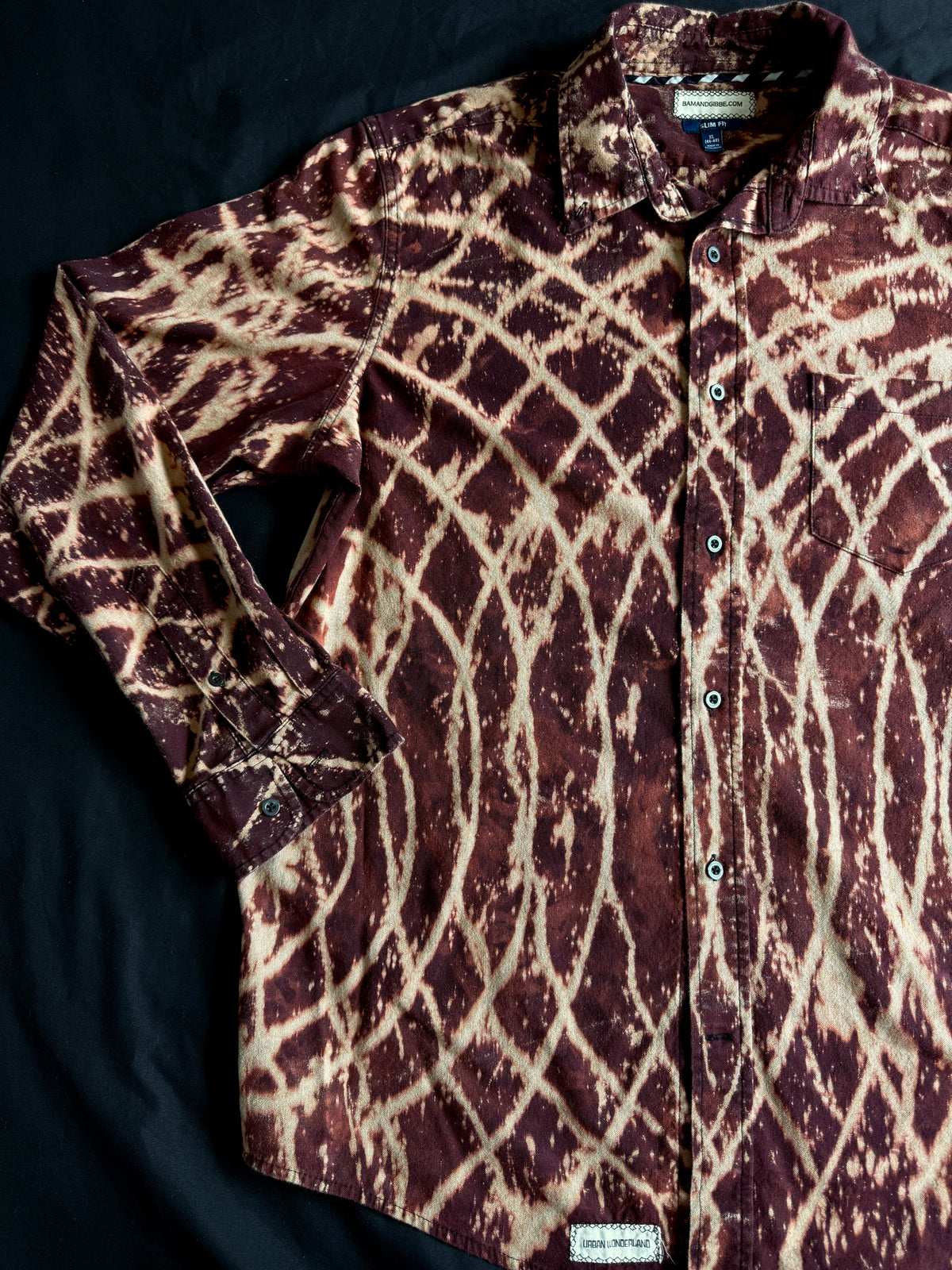 Gremlin bleach dyed button down