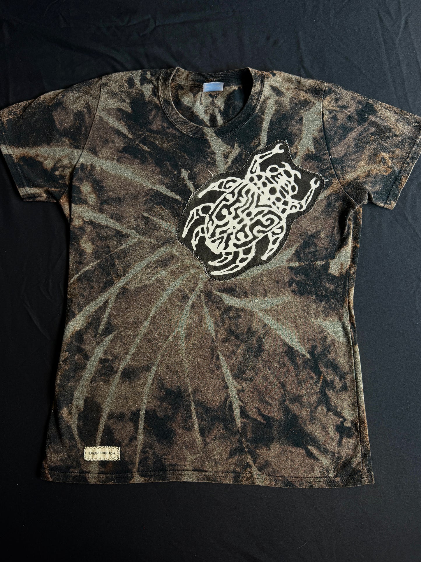 Beetle bleach dyed t-shirt