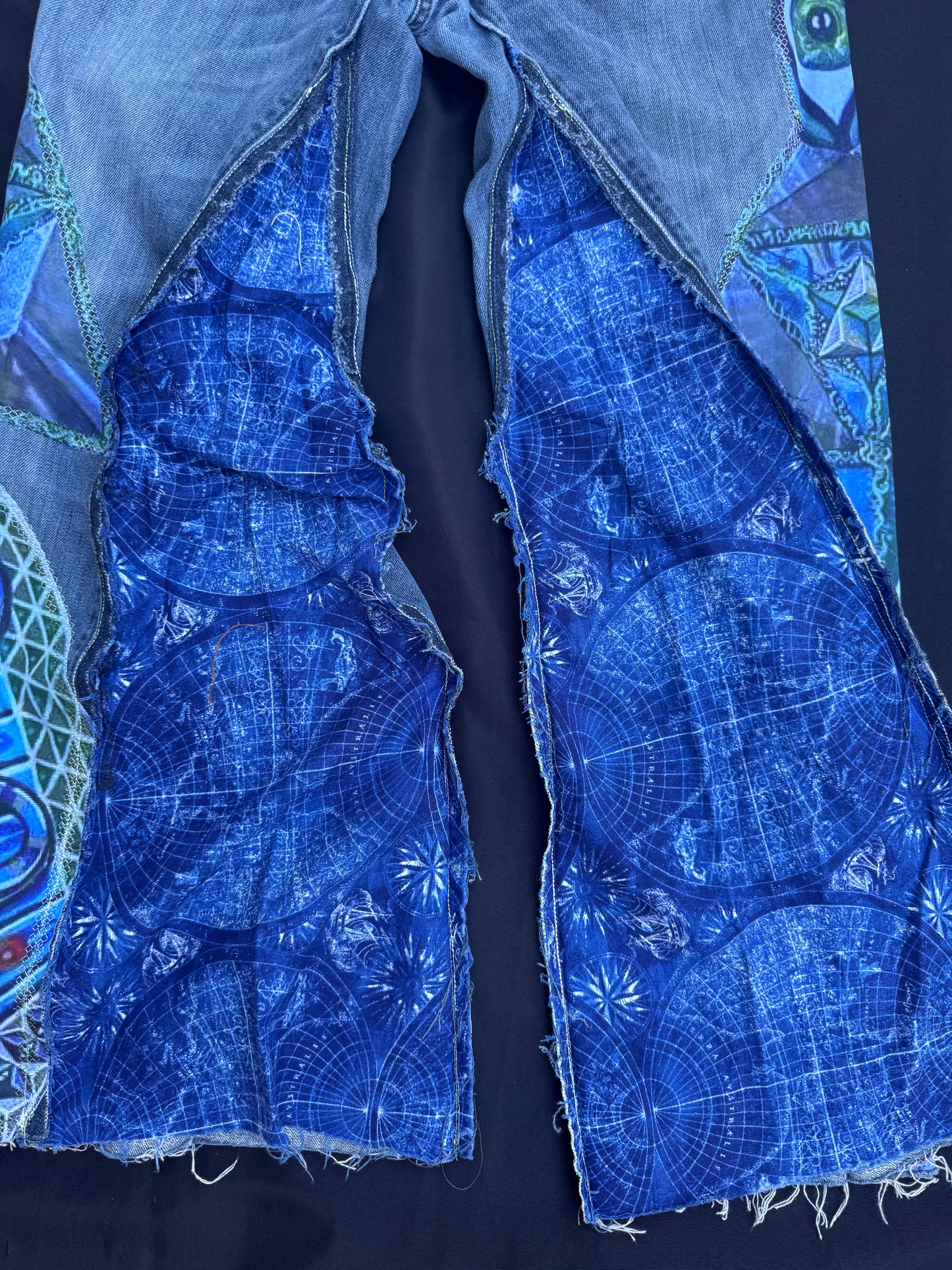 Jesse James astral pharaoh patch jeans