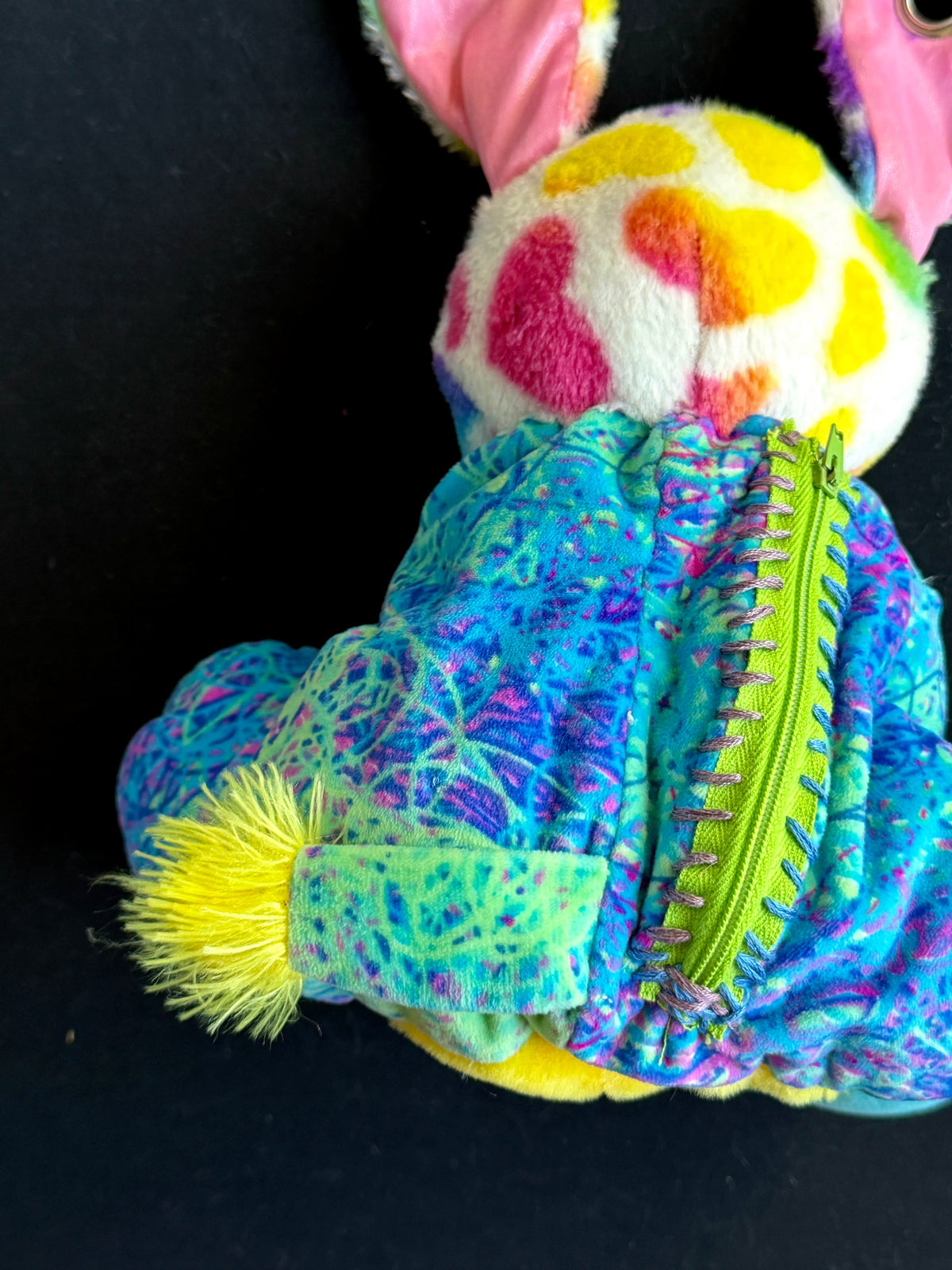 Rainbow dog + elephant hybrid side bag