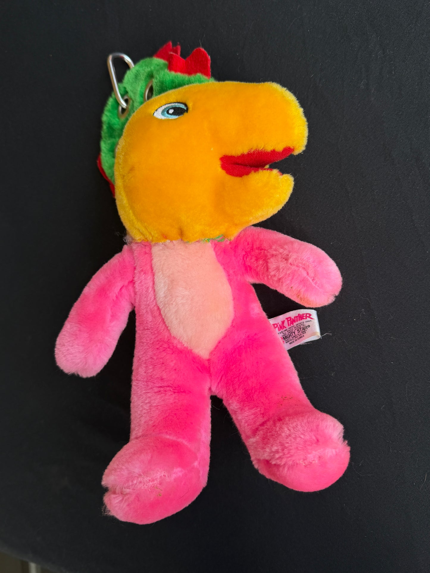 Dinosaur + pink panther keychain buddy