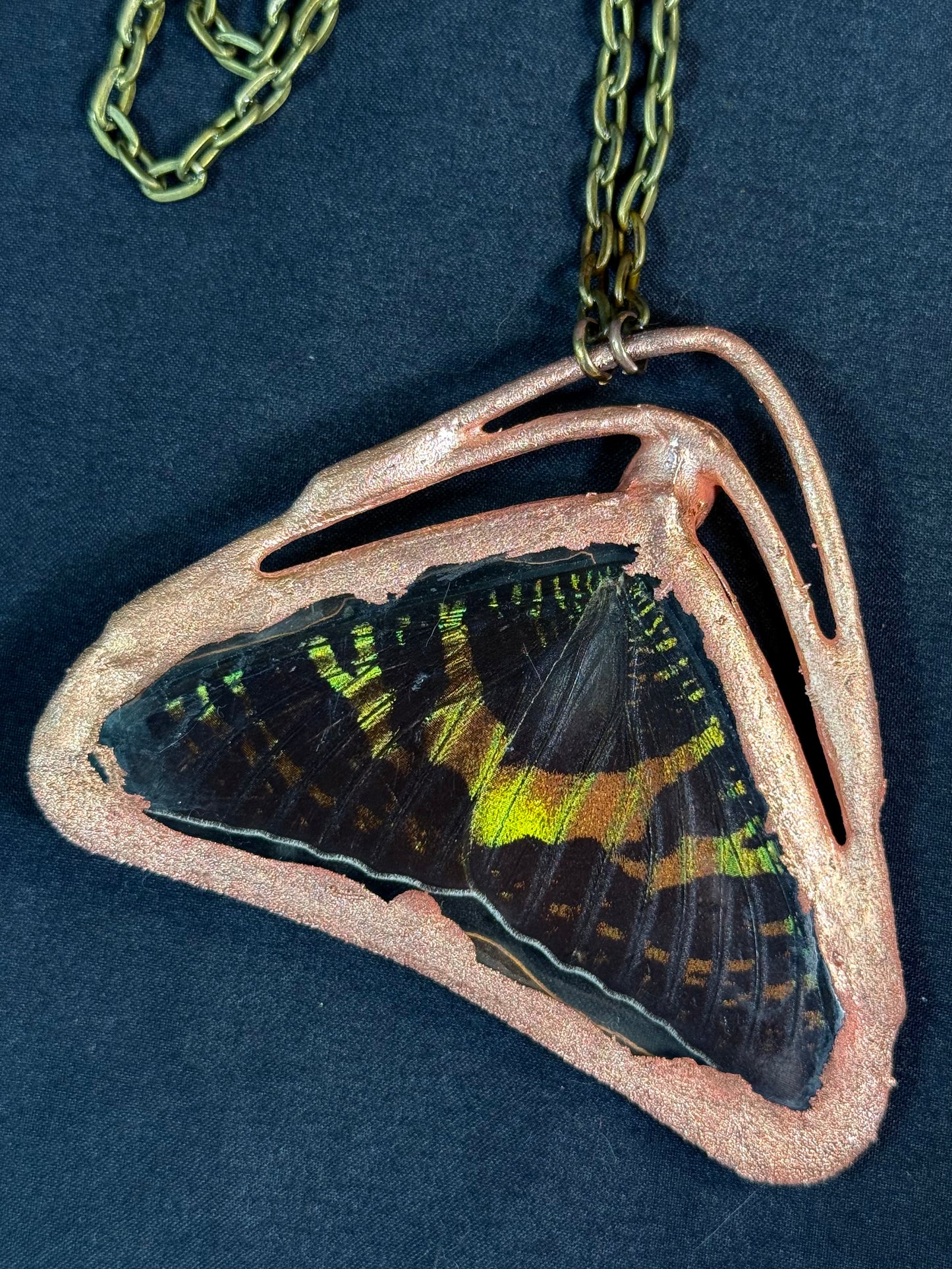 Star sapphire sunset moth amulet