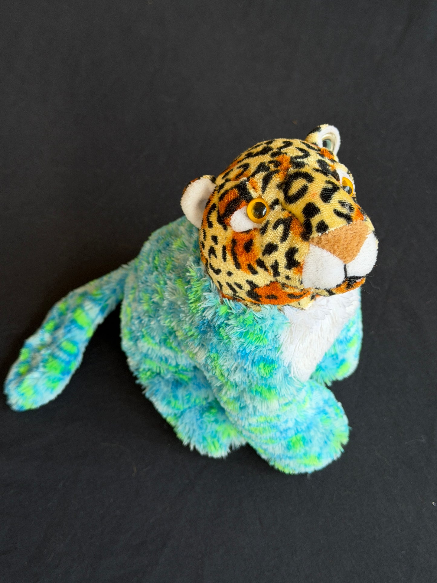 Leopard + green & blue leopard keychain buddy