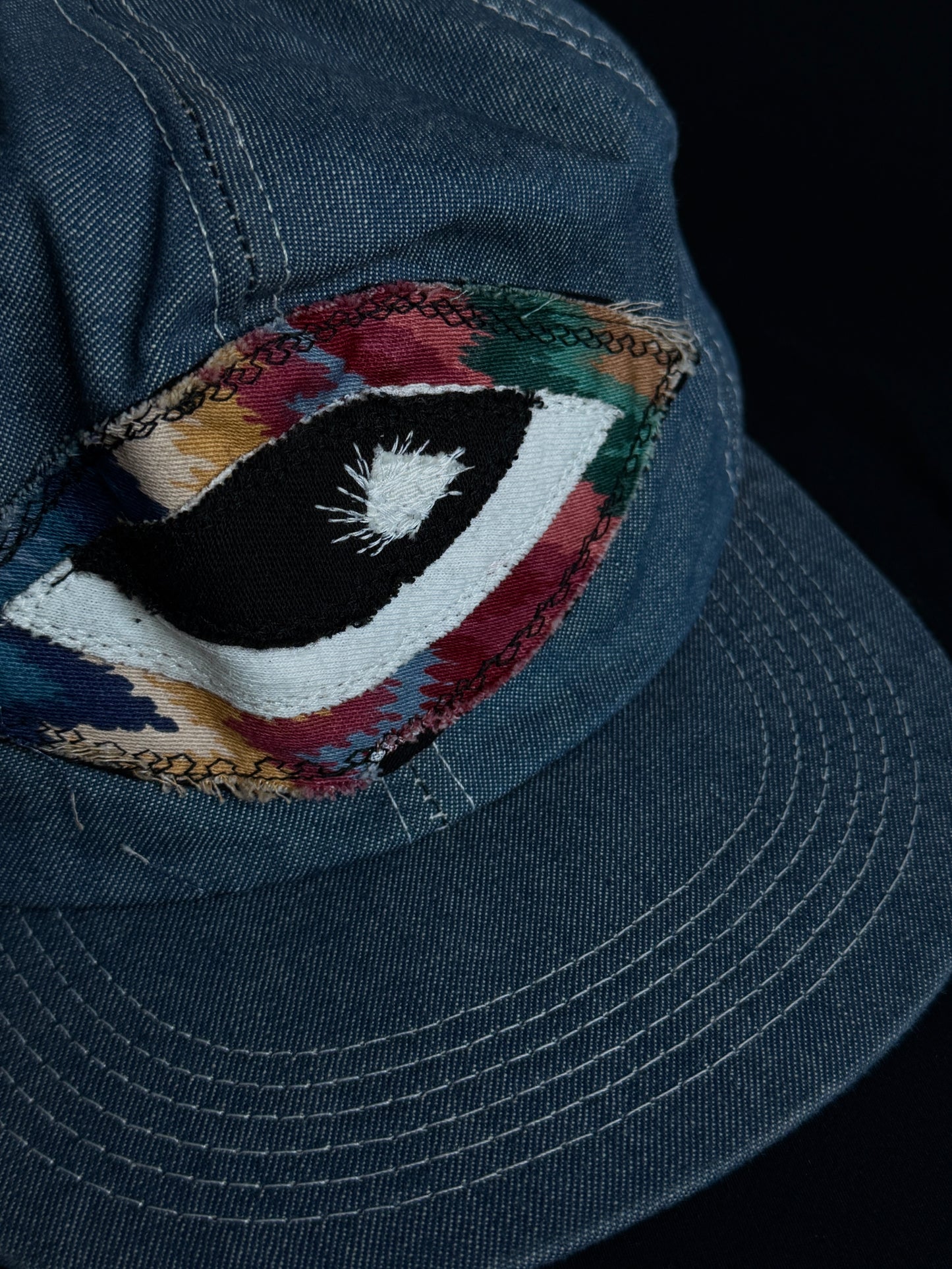 Upcycled Jean Eyeball Hat