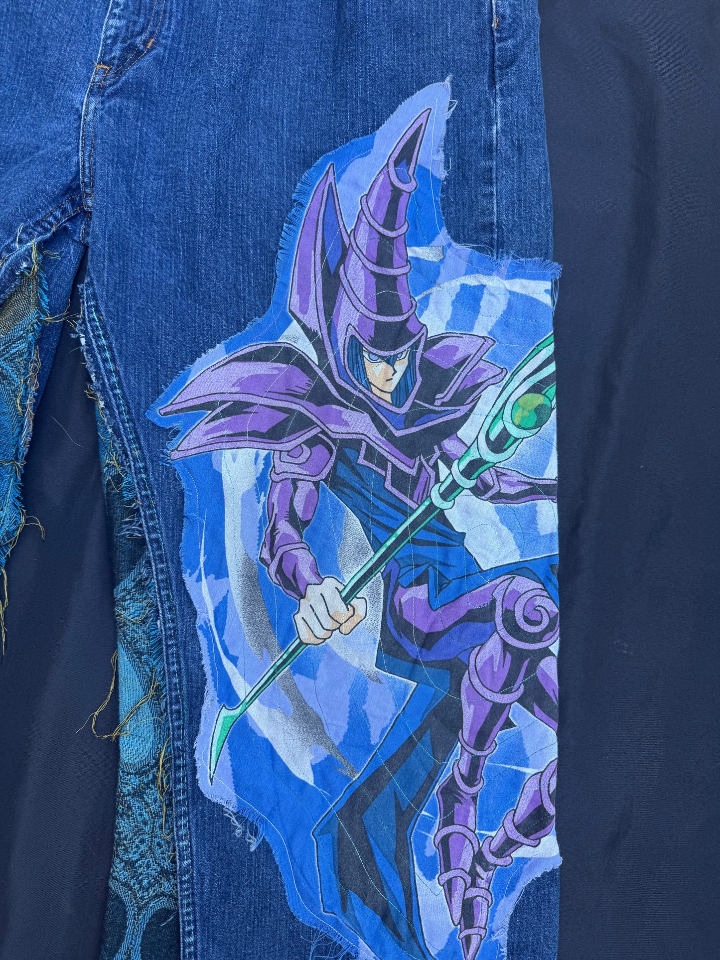 Yu-gi-oh the dark magician patch jeans