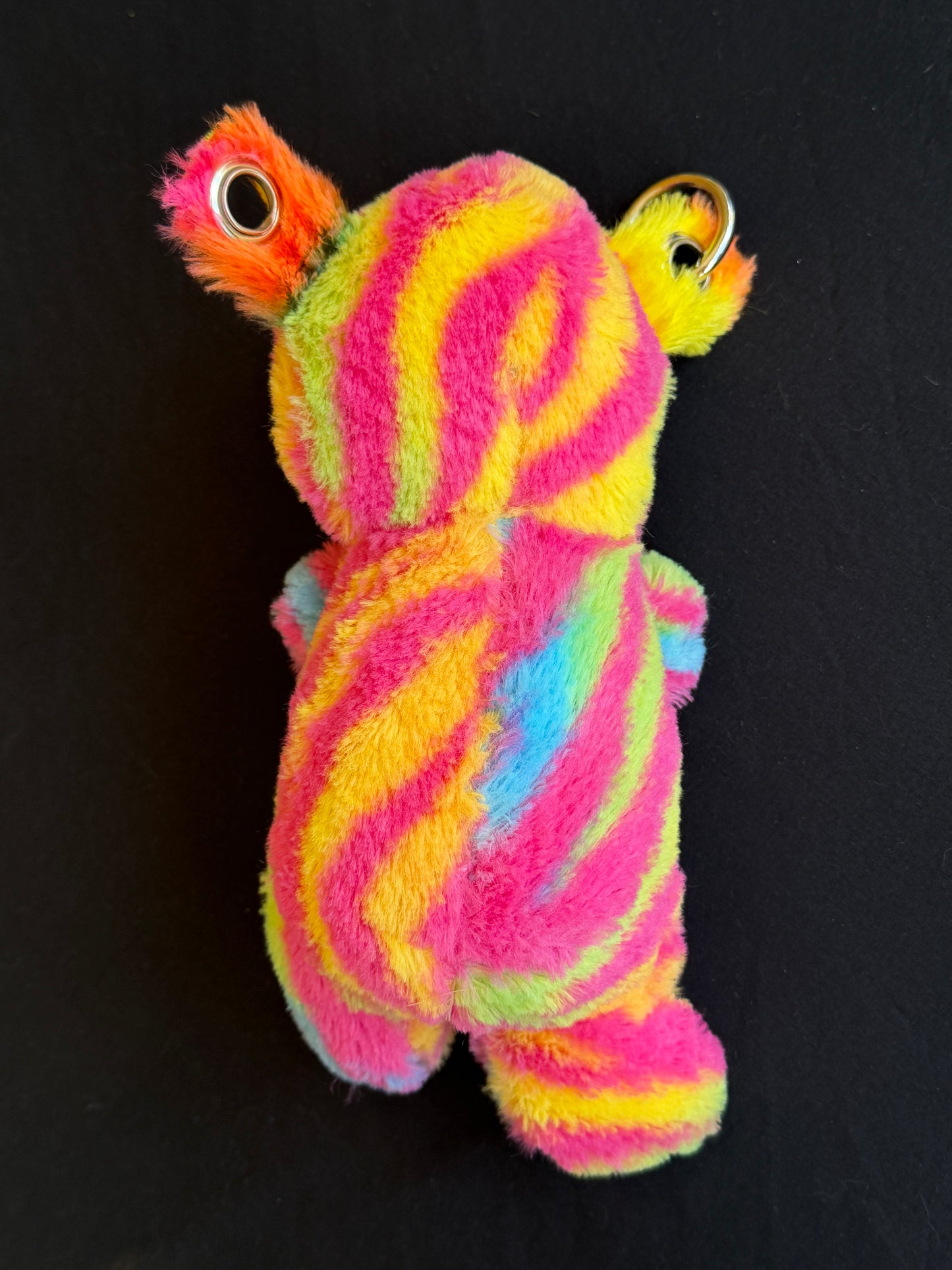 Rainbow rhino keychain buddy