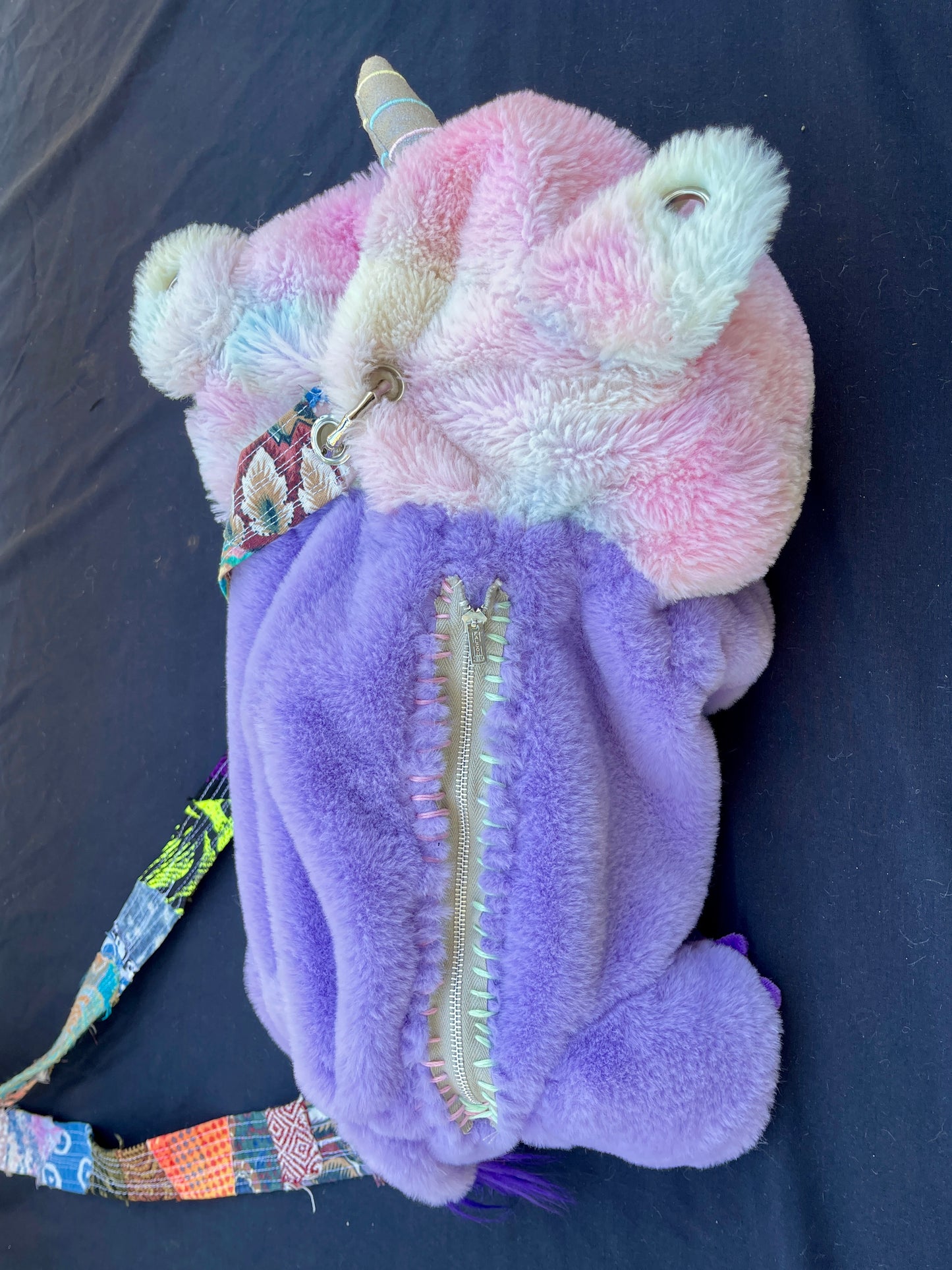 Unicorn + hippopotamus hybrid huge side bag