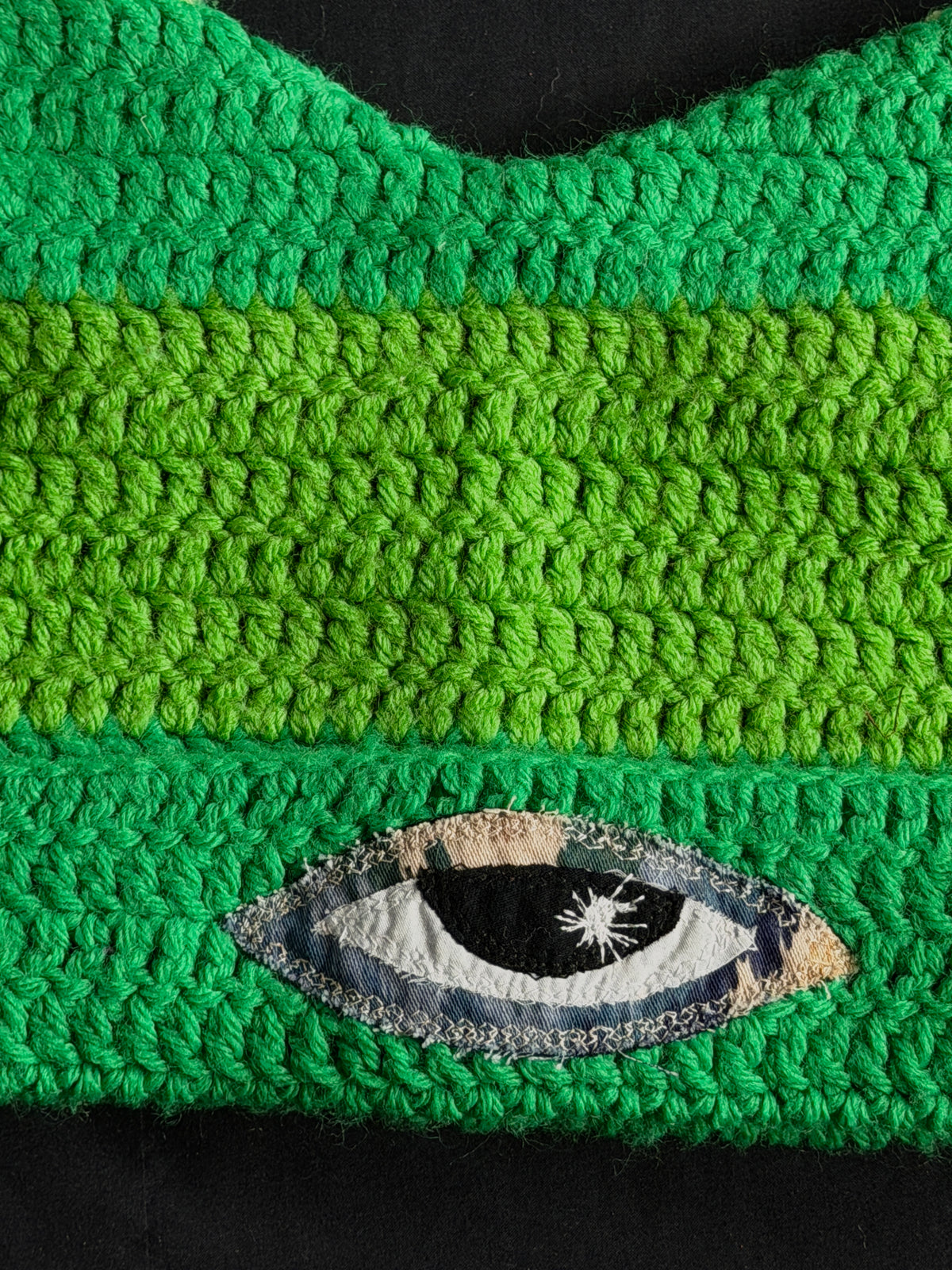 Crochet eyeball hat