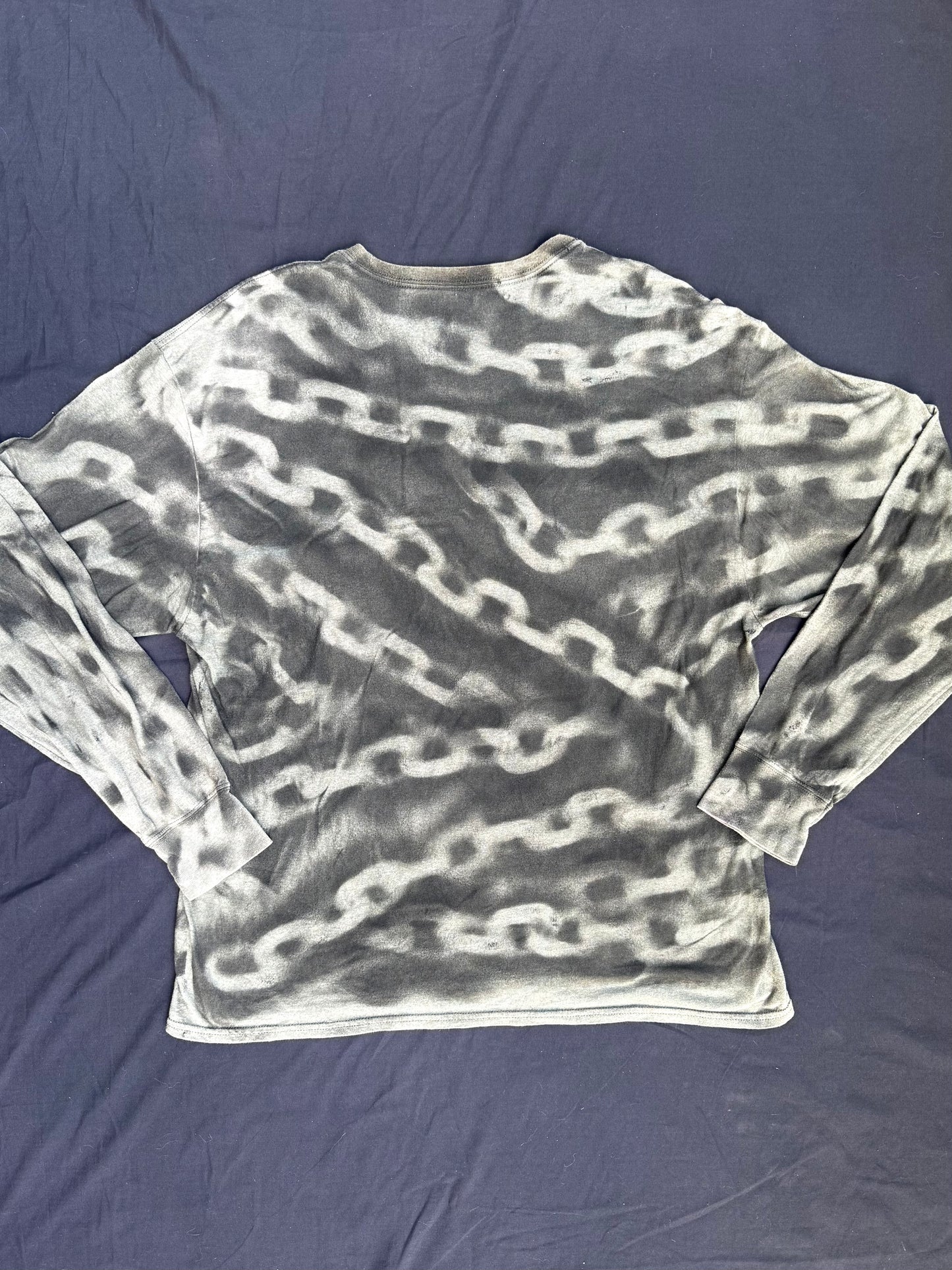 Skull chain spray painted shirt