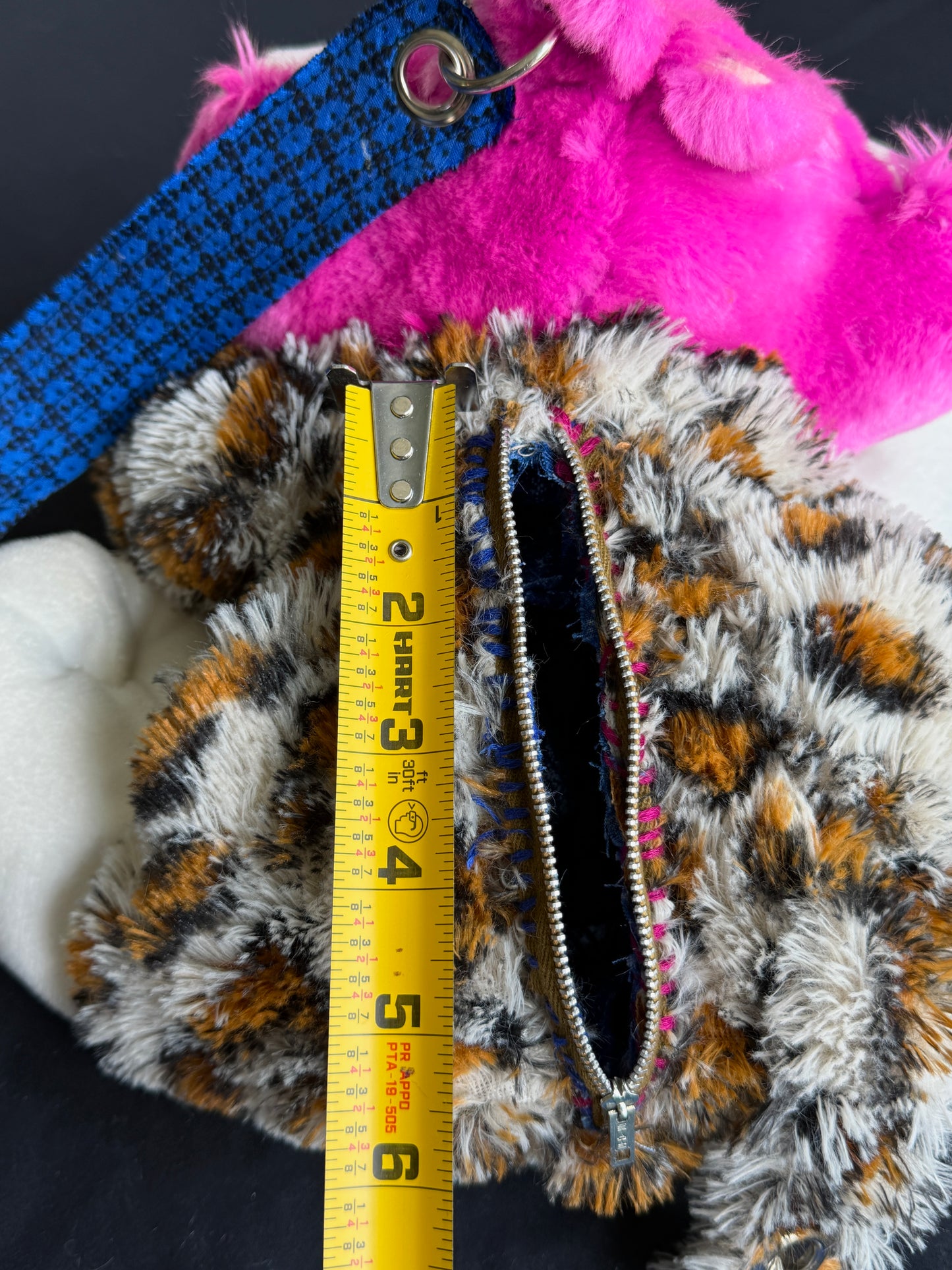 Cheshire cat + leopard hybrid side bag