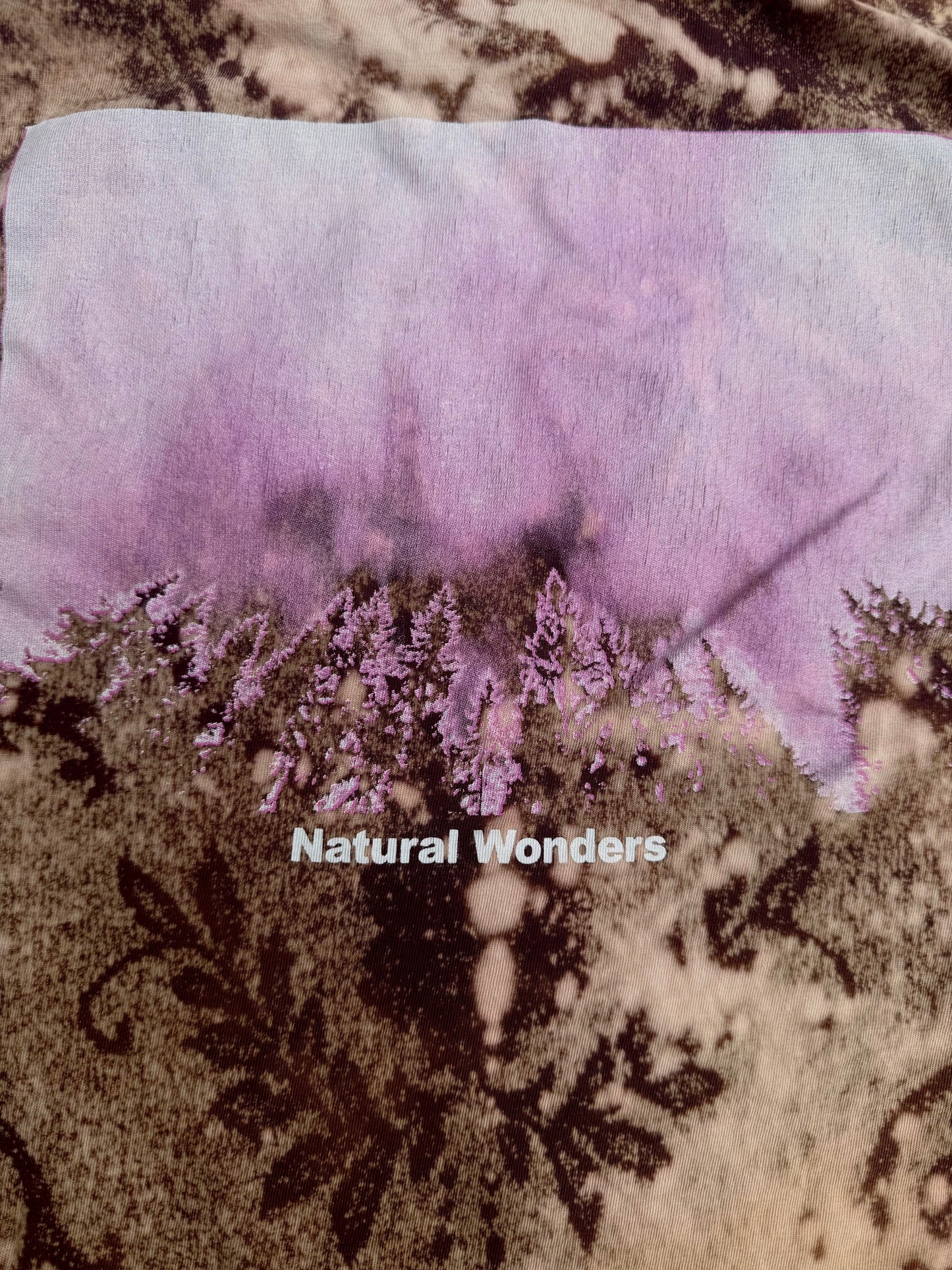 Flower boy patch bleach dyed t shirt