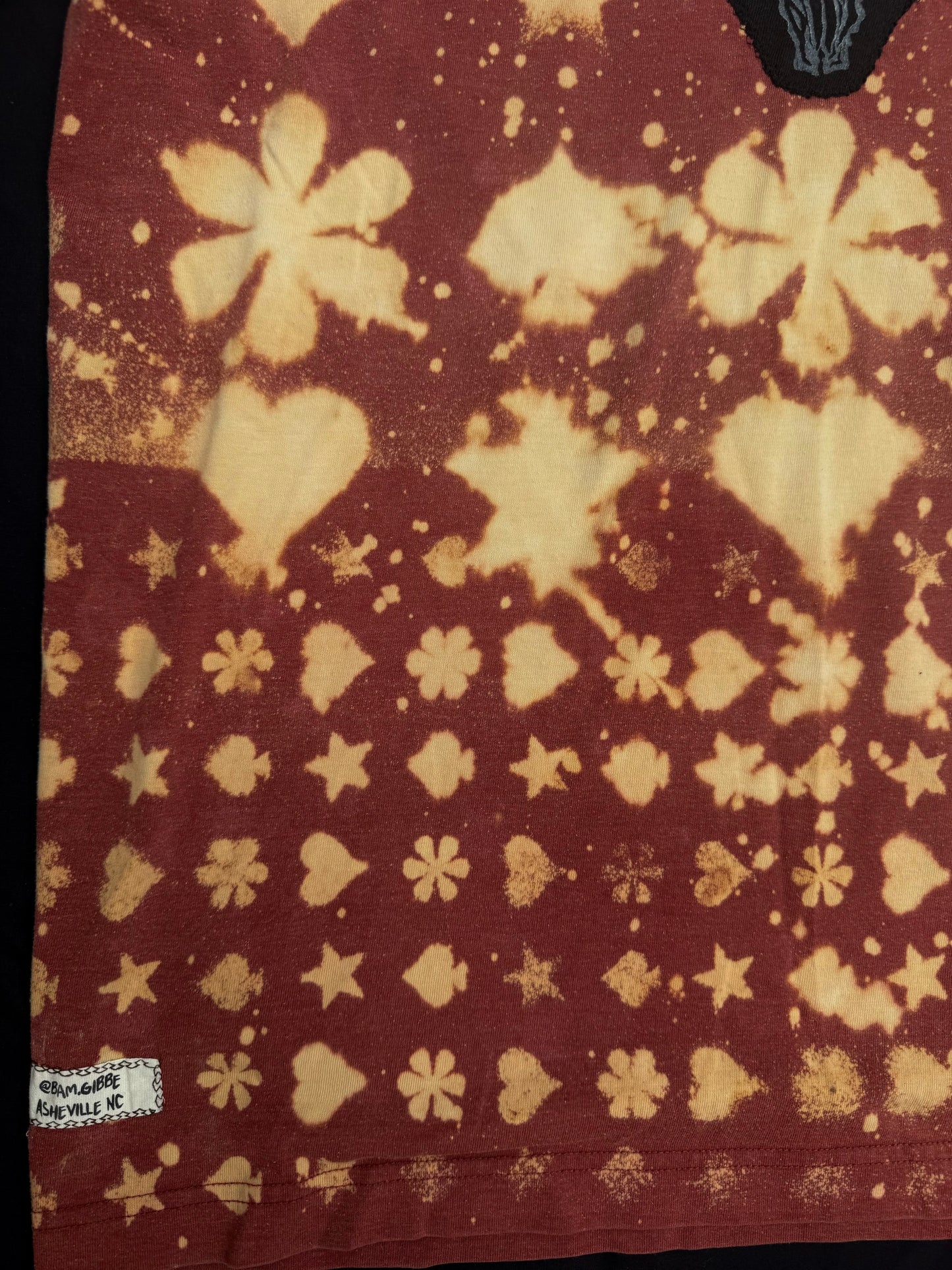 All seeing billy skull bleach dyed t shirt