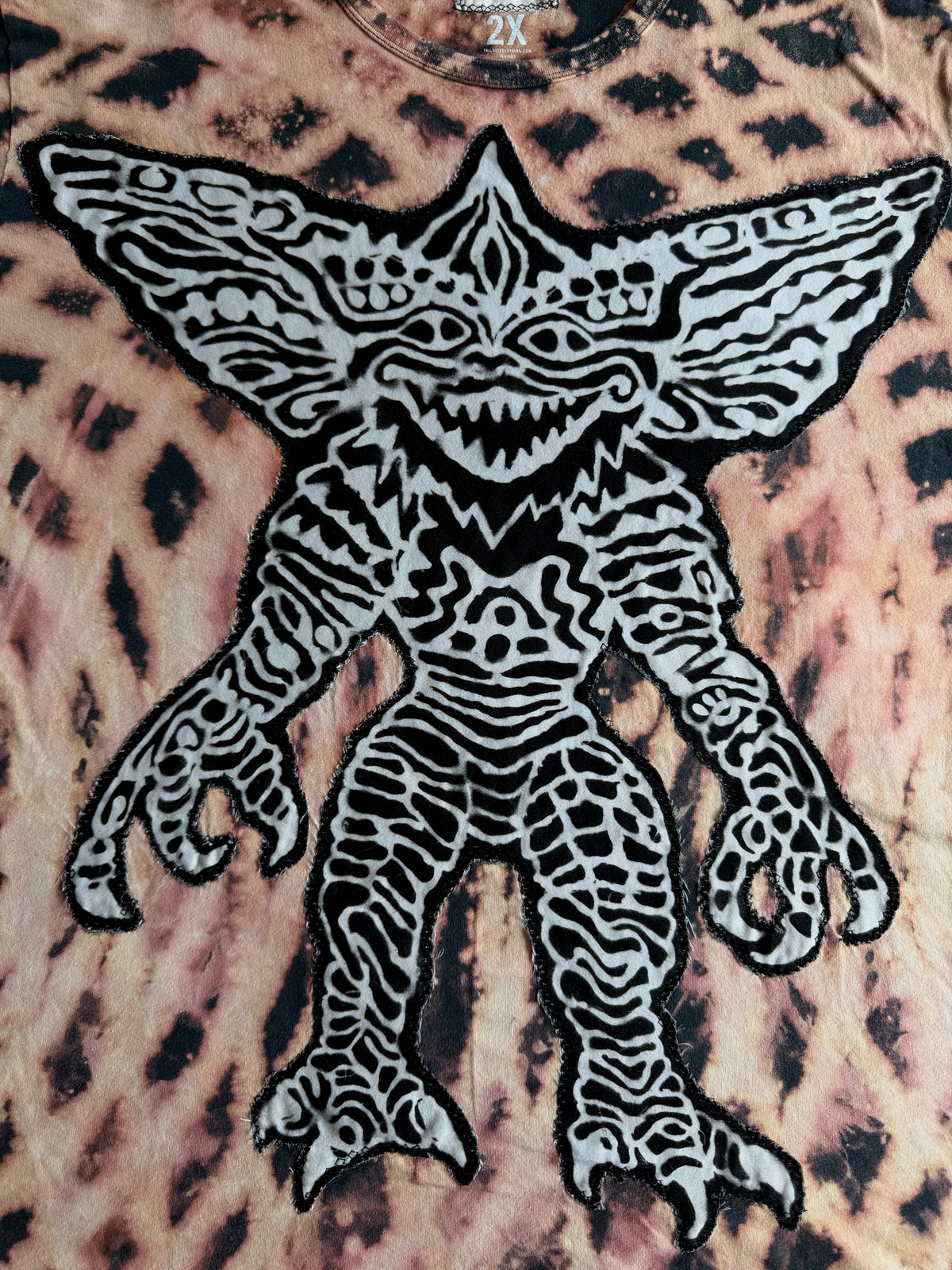 Gremlin bleach dyed t-shirt
