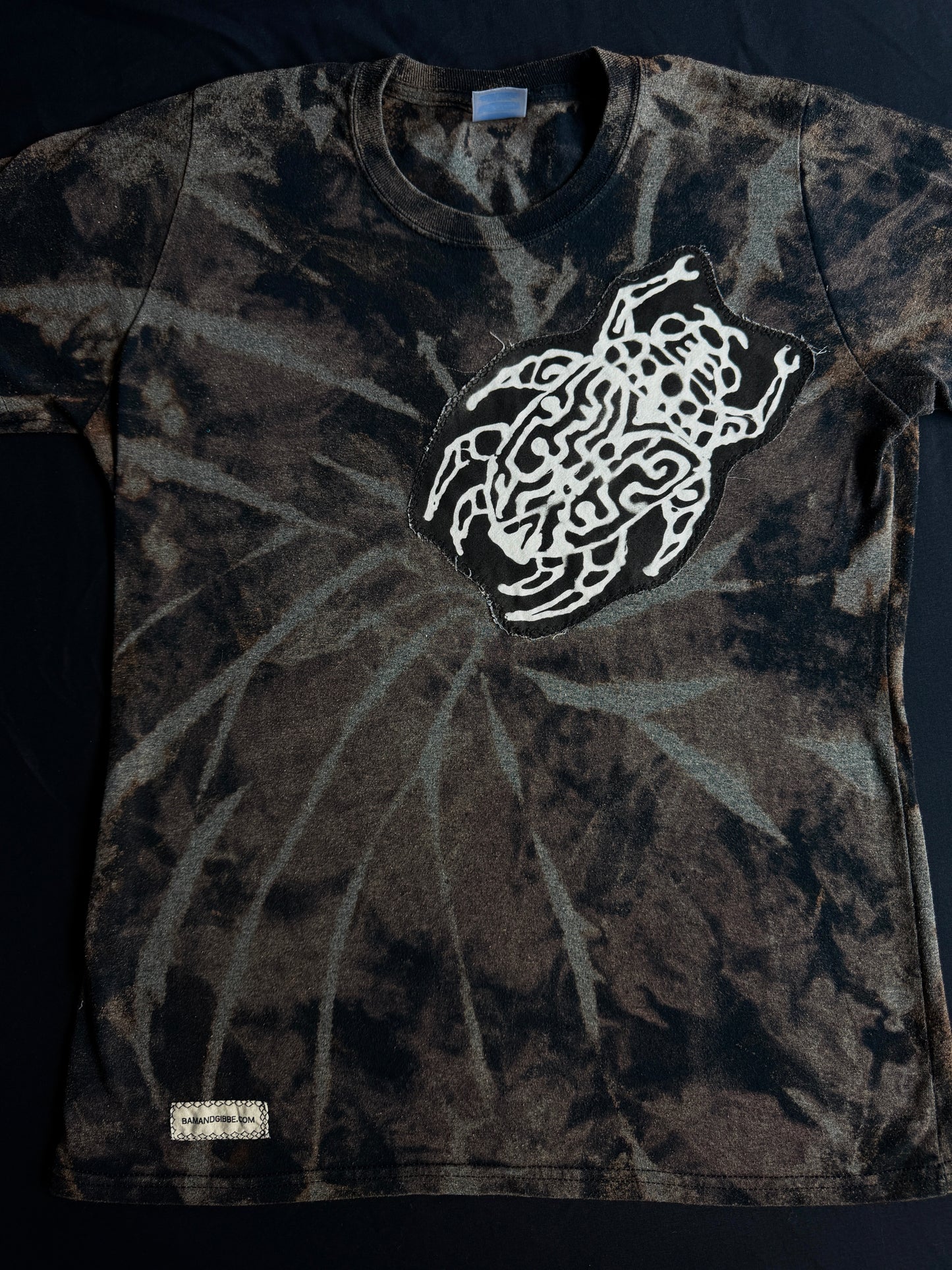 Beetle bleach dyed t-shirt