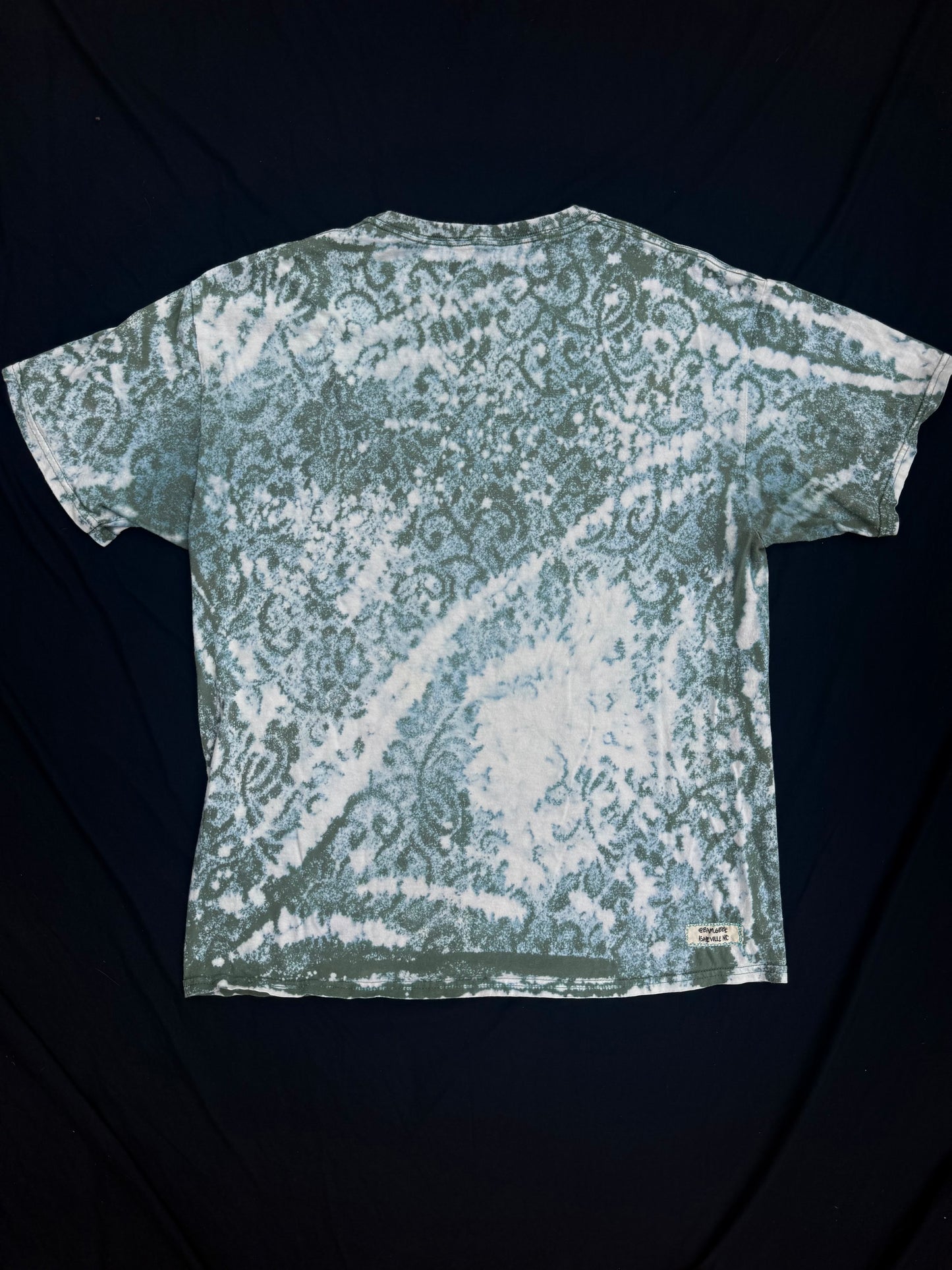 All seeing billy skull bleach dyed t shirt