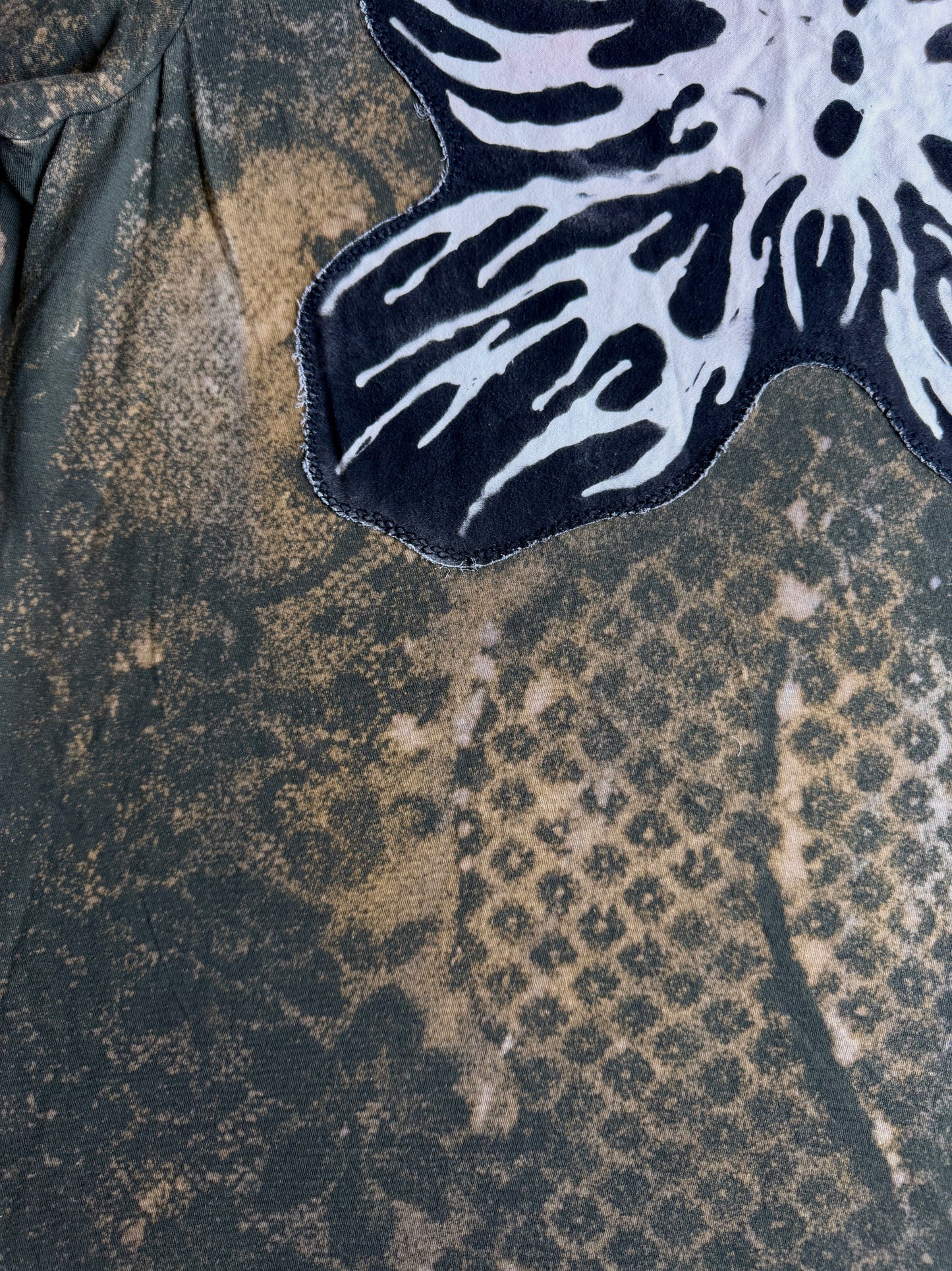 Butterfly bleach dyed t-shirt