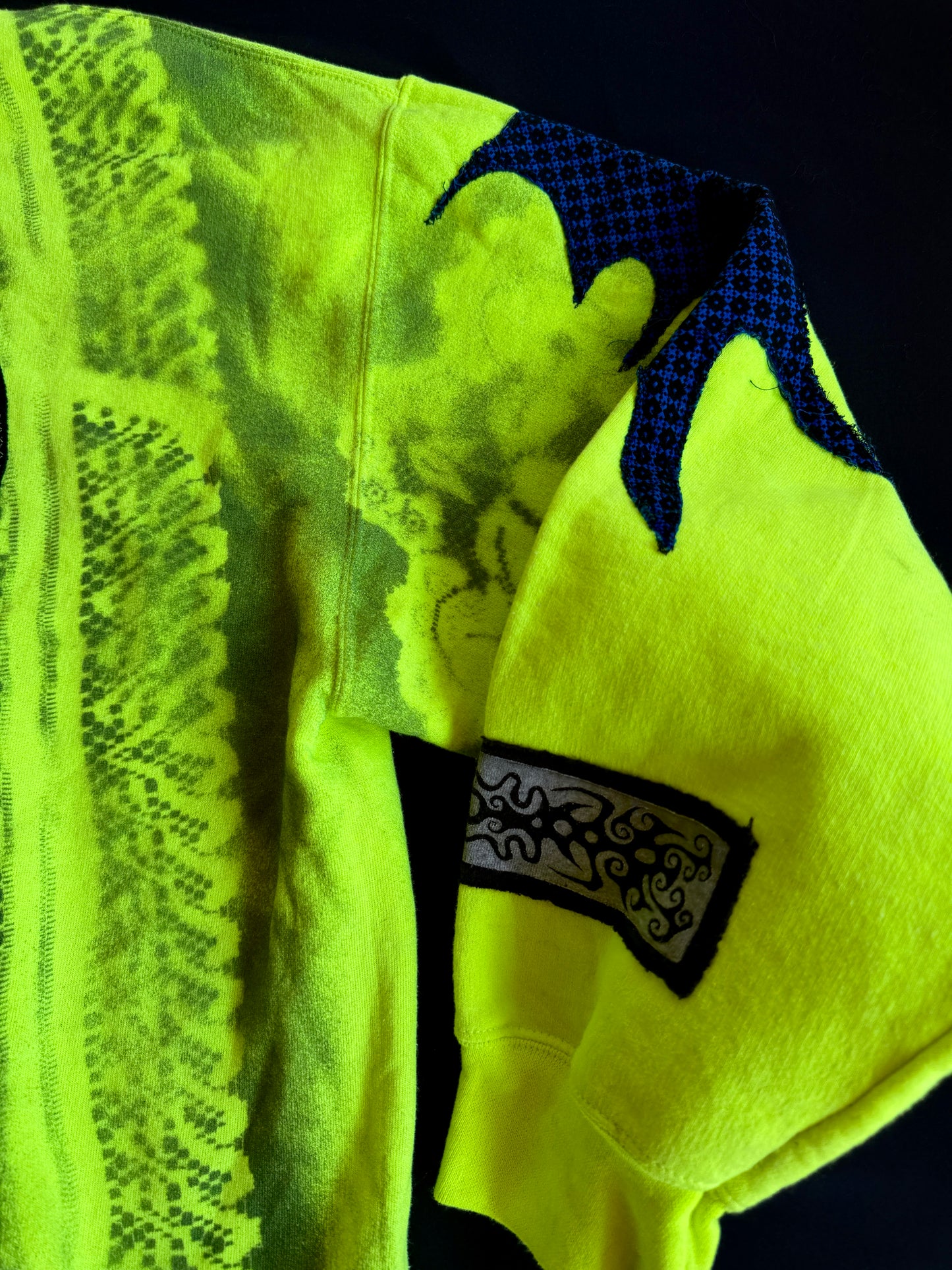 Neon clown wolf hoodie