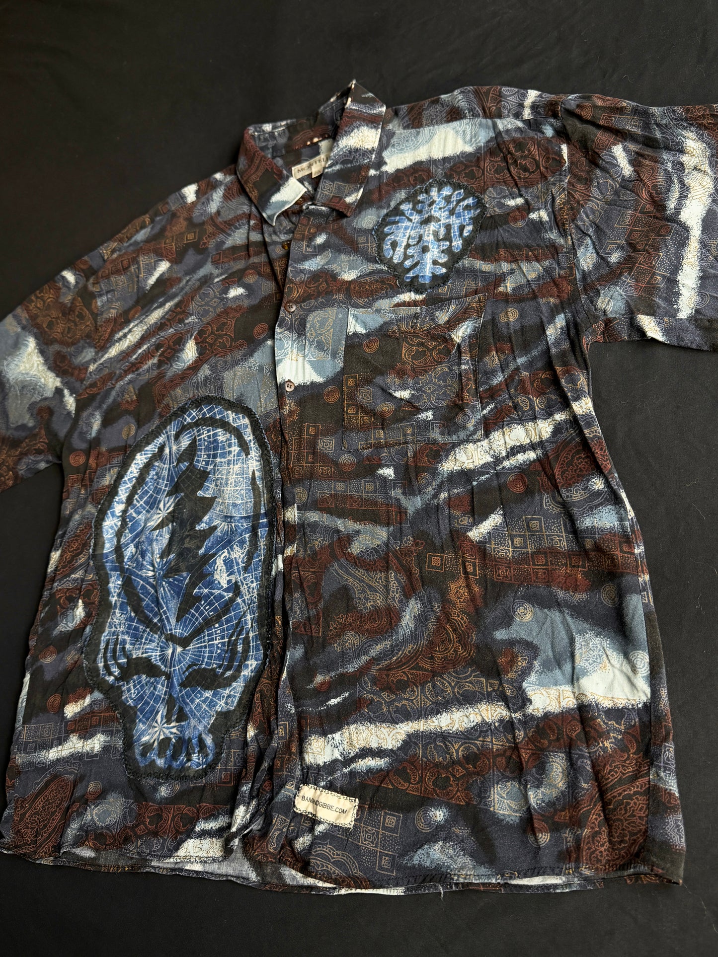 Stealie + shapes button up short sleeve