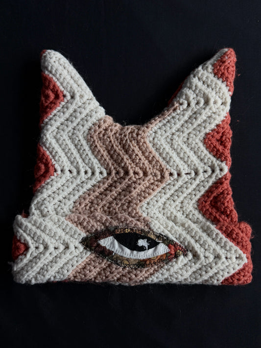 Crochet eyeball hat