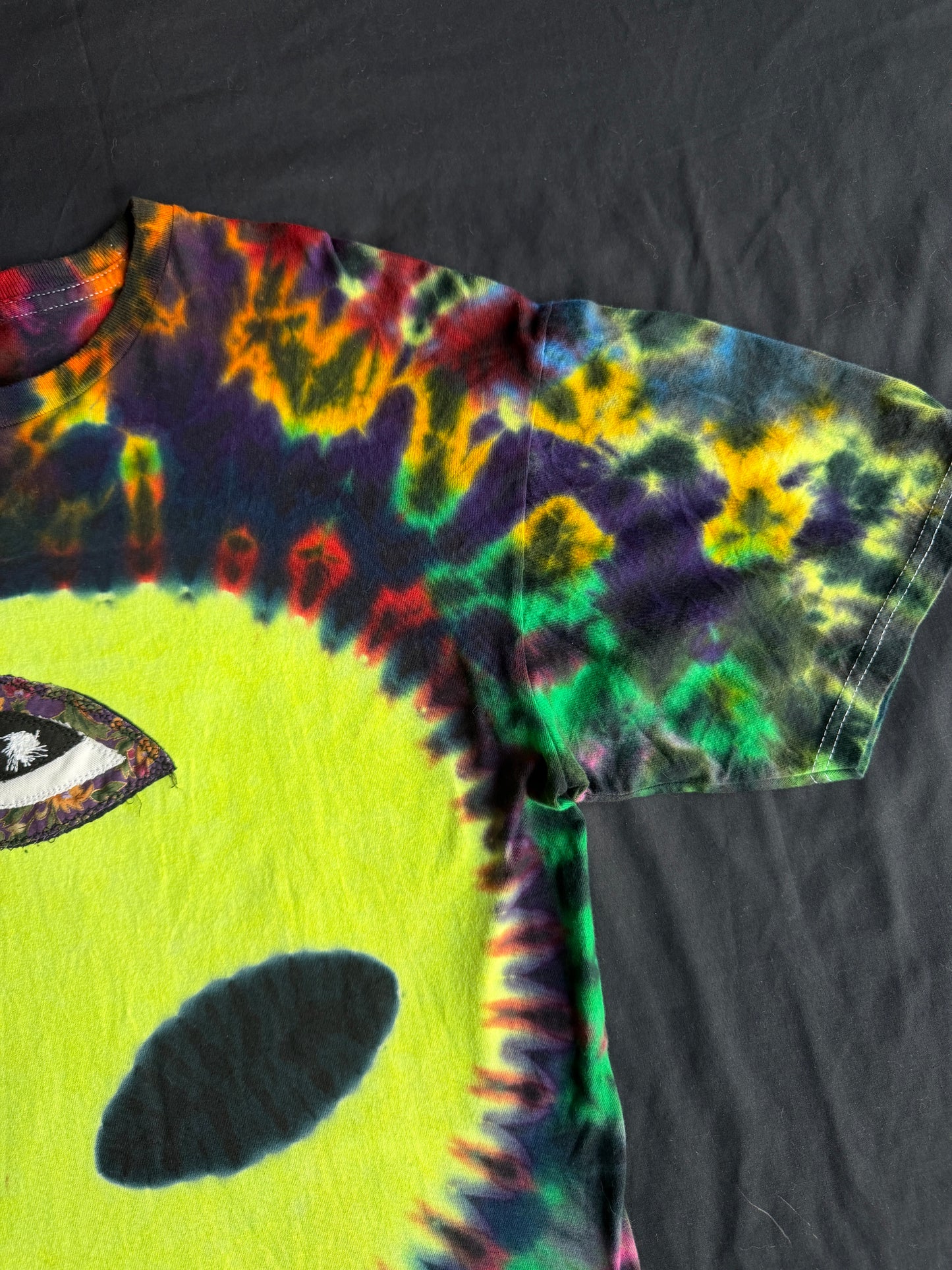 Alien + UFO tie dyed t-shirt