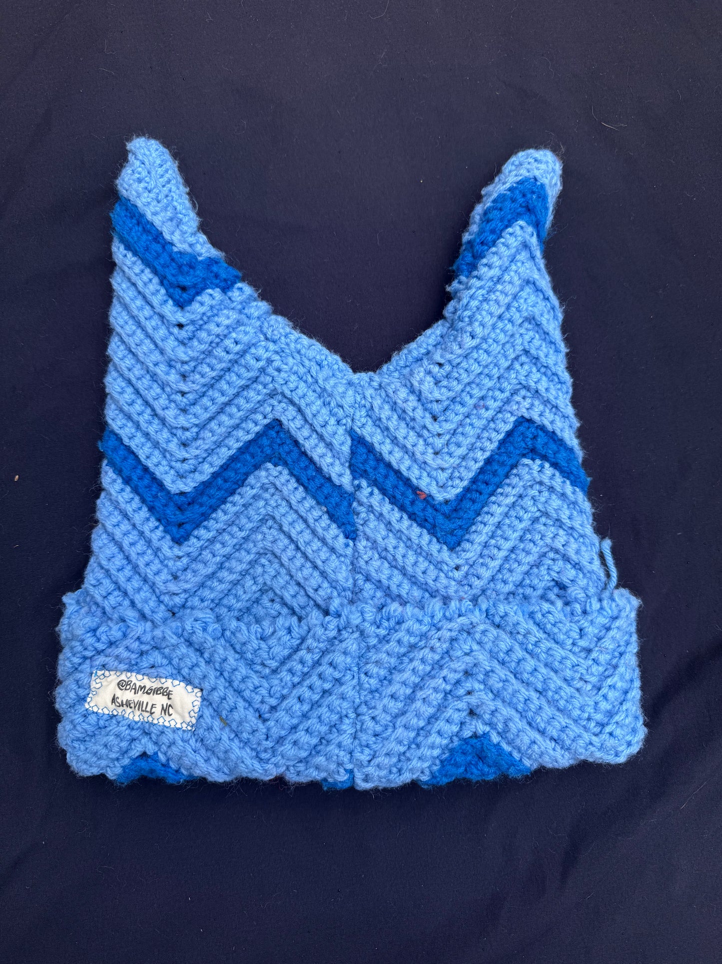 Crochet shape patch hat