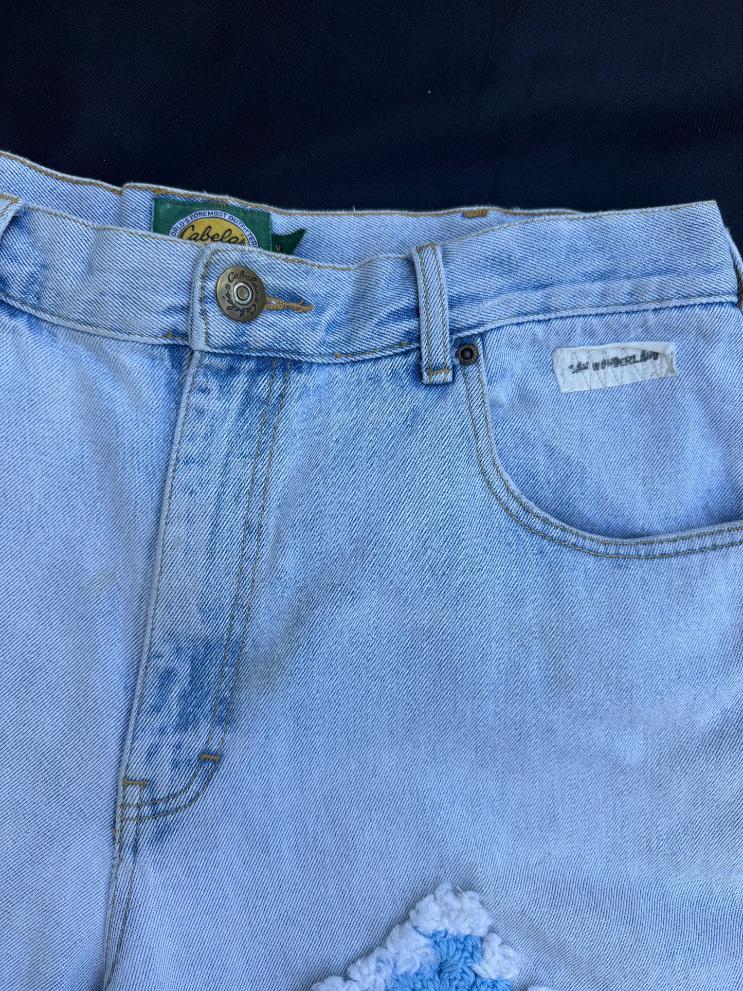 Crochet granny square jeans