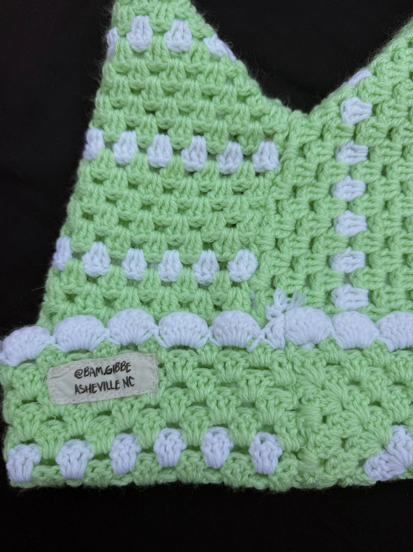 Crochet eyeball patch hat