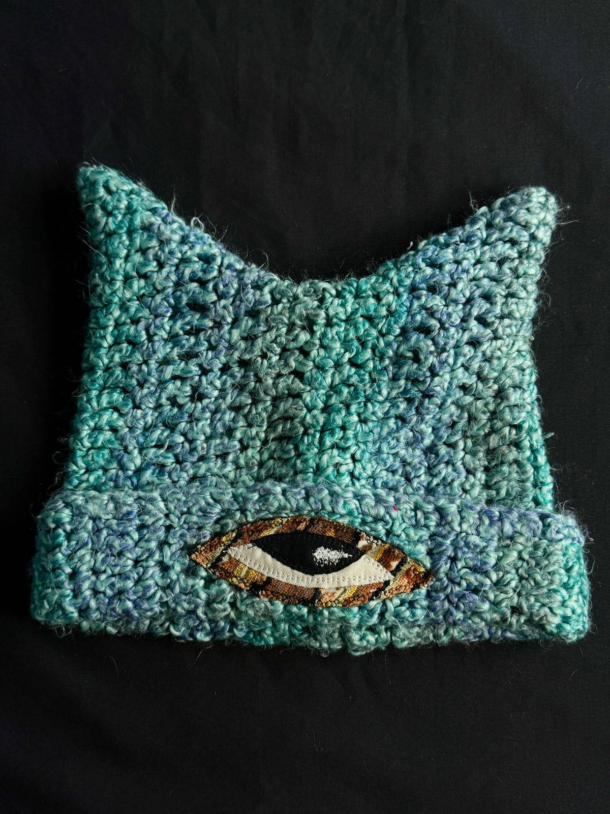 Crochet eyeball hat