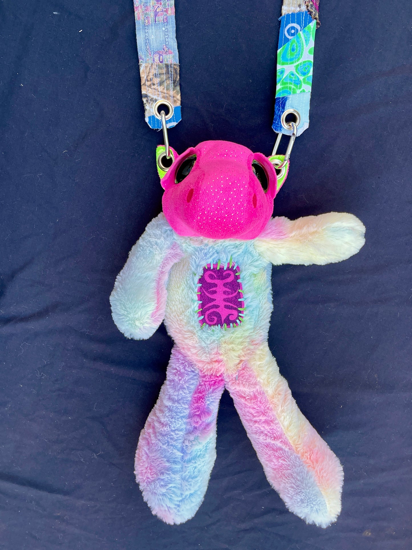 Dragon + rainbow bear hybrid side bag