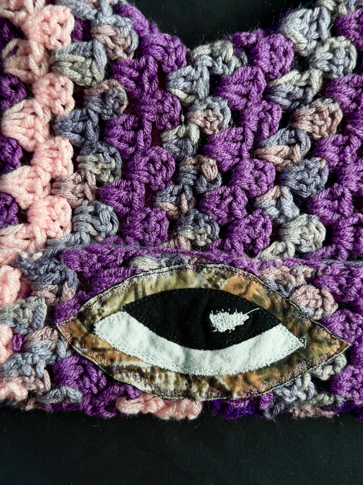 Crochet eyeball hat