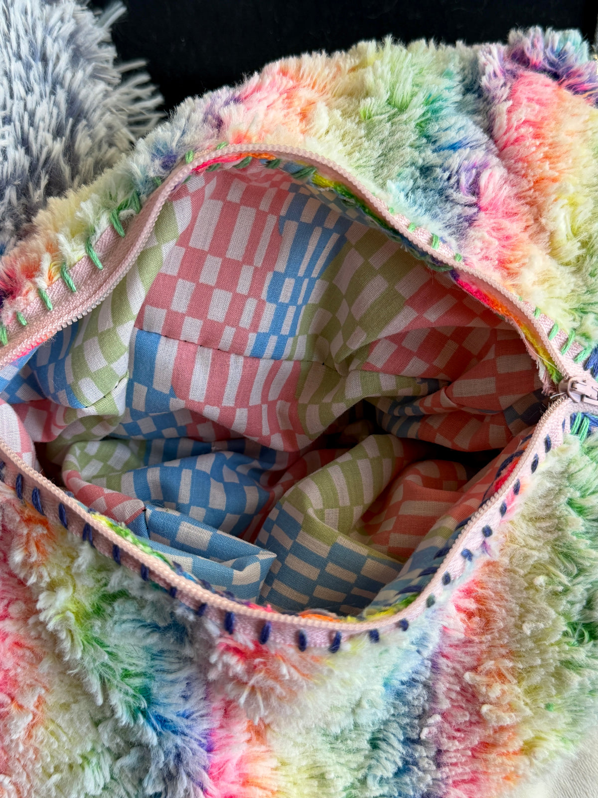 Koala + rainbow llama hybrid side bag