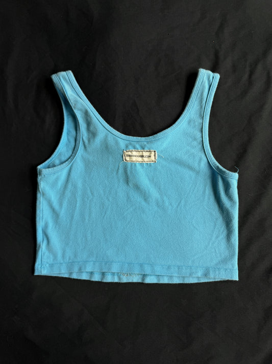 Reflections patch crop top