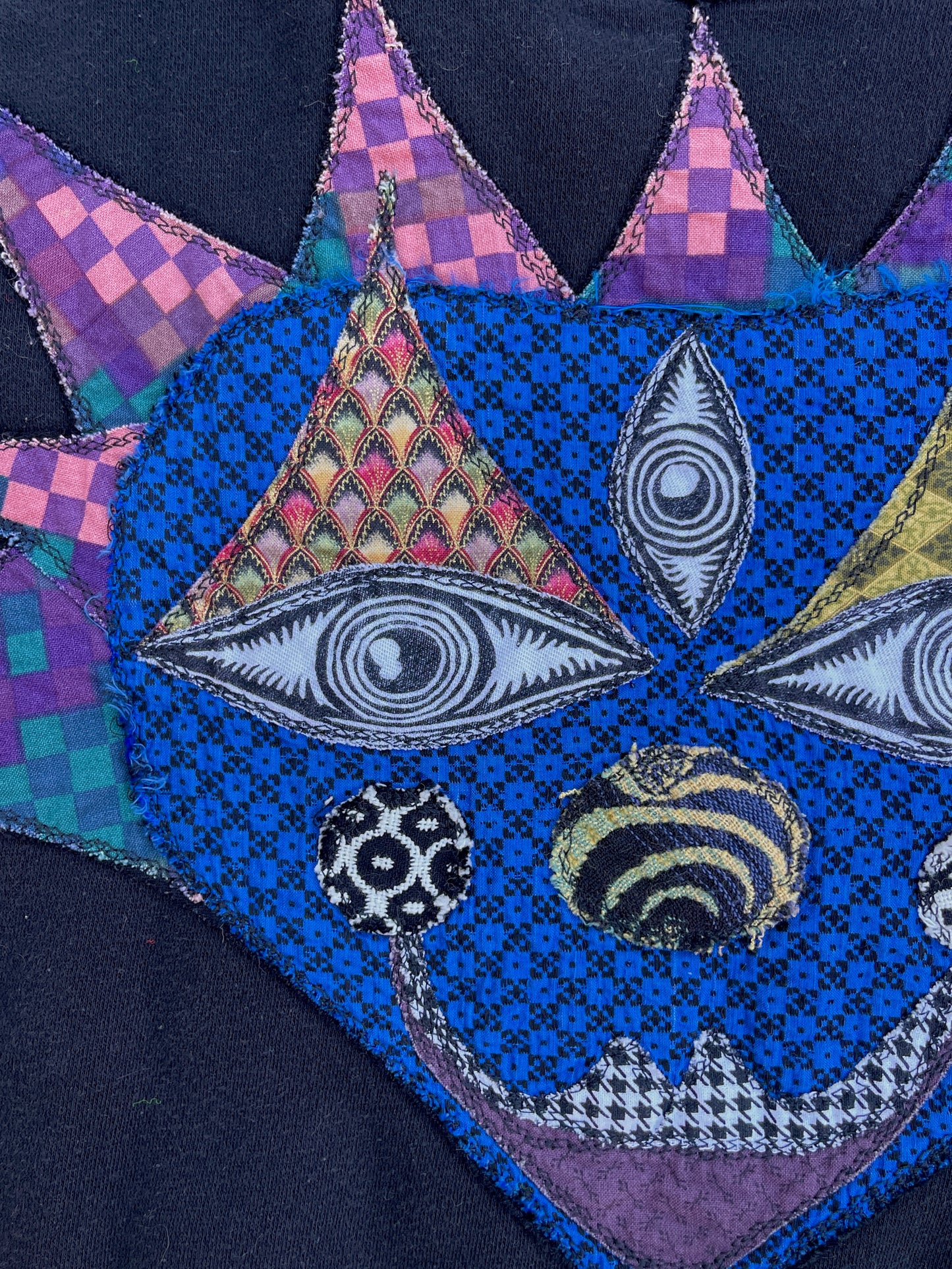 Clown & sigil patch hoodie