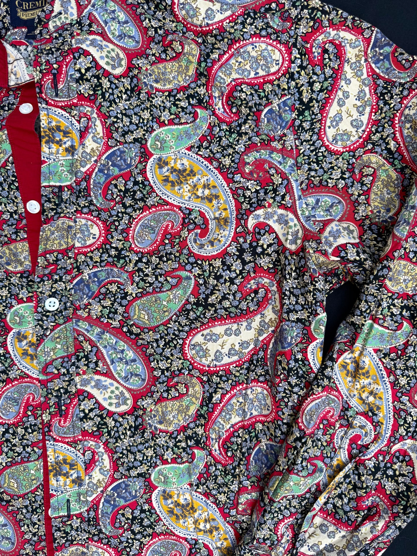 Marge Simpson Tipper button up paisley shirt