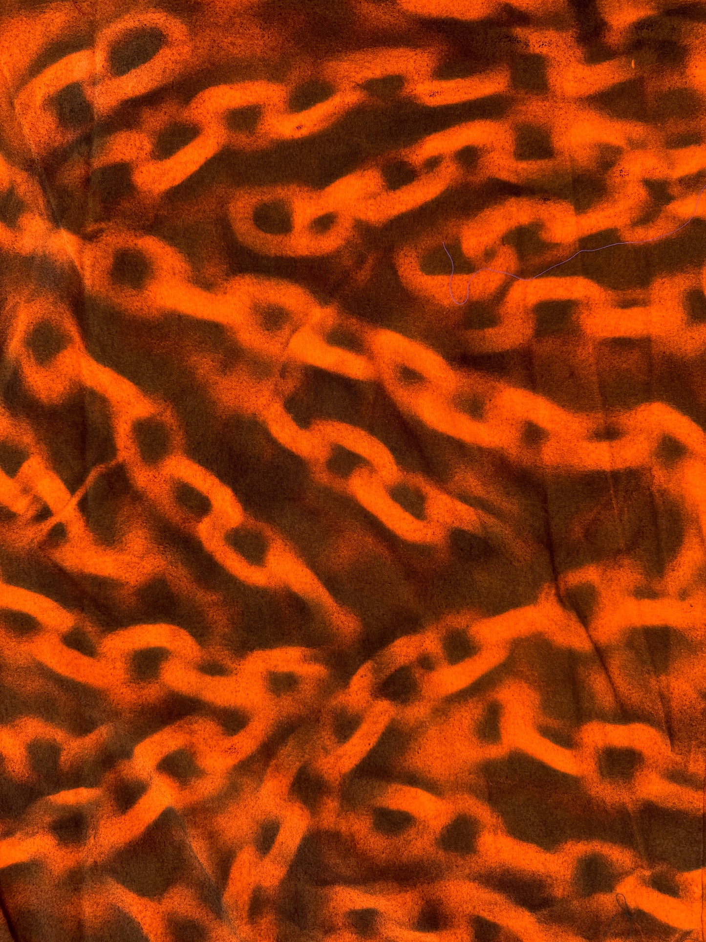 Crazy clown patch chain spray painted t shirt