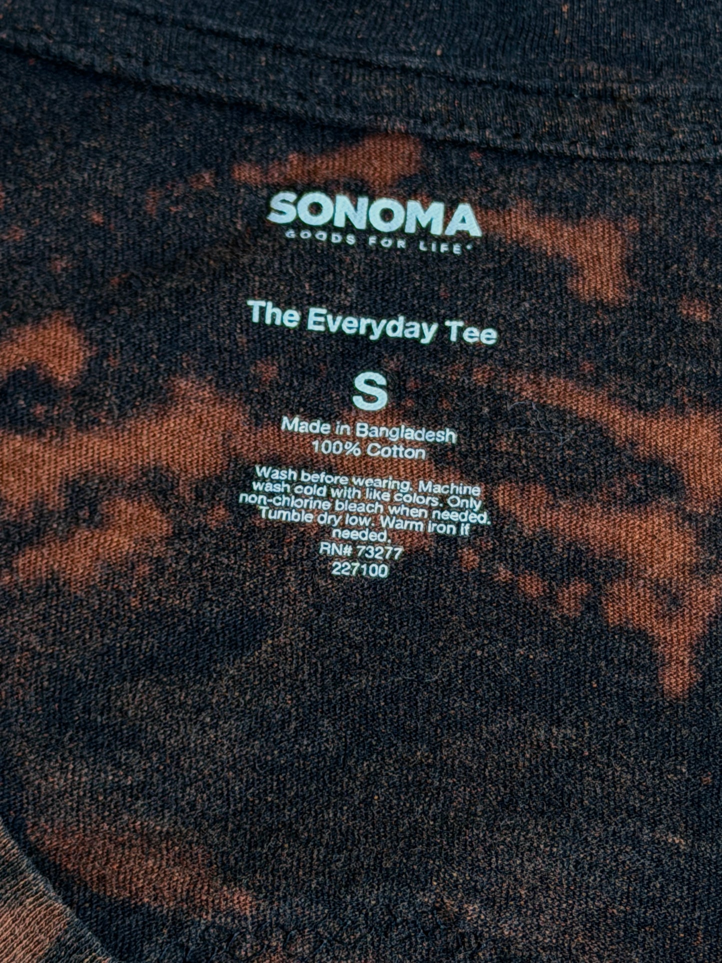 Butterfly bleach dyed long sleeve