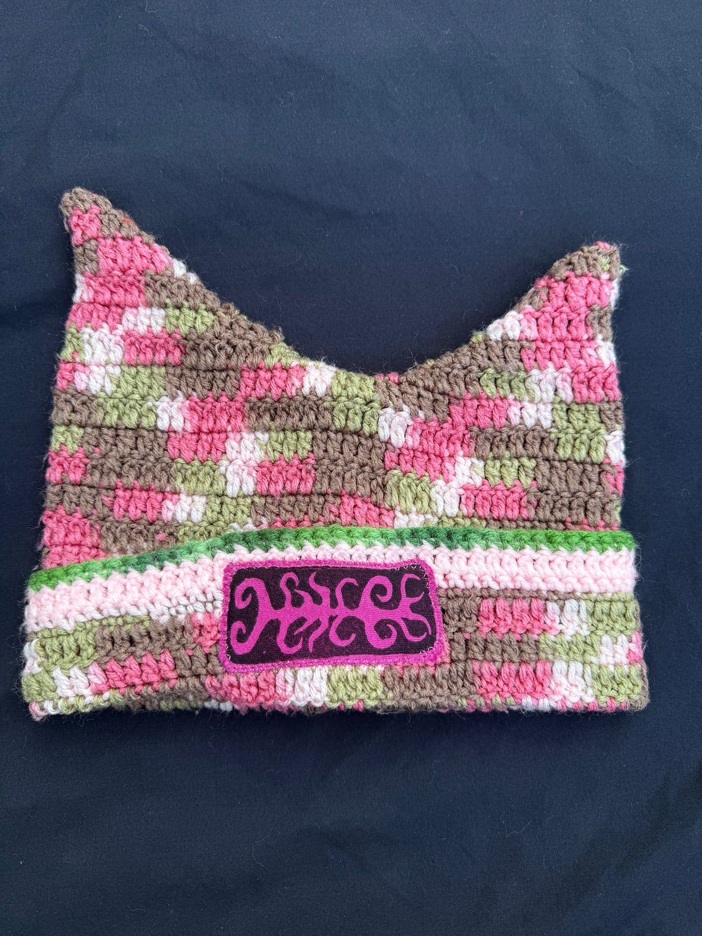 Crochet shape patch hat