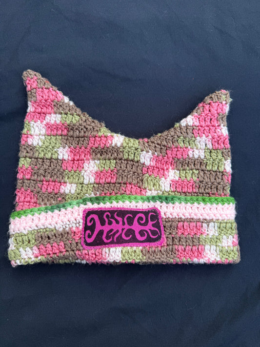 Crochet shape patch hat