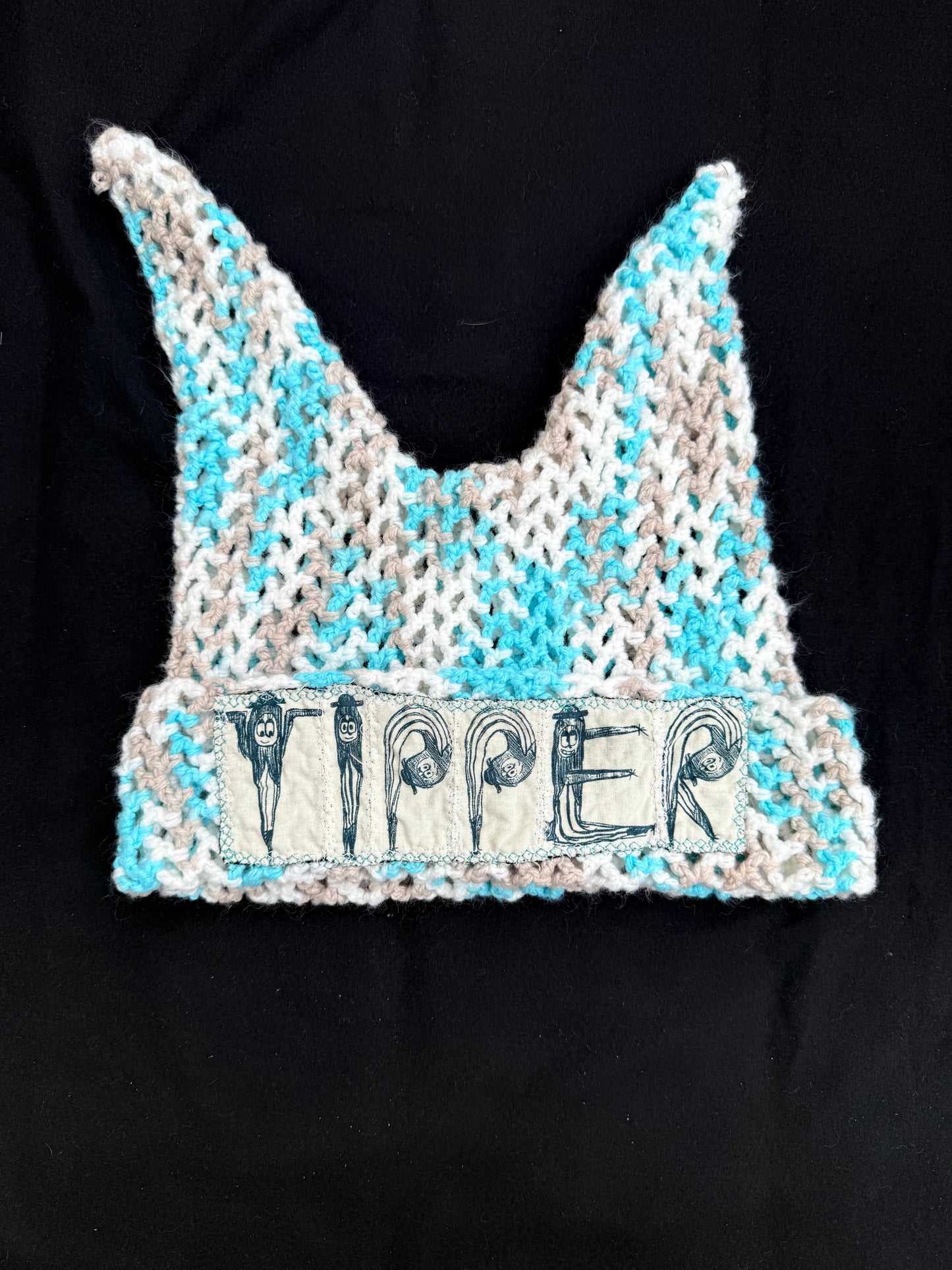 Crochet "Tipper" patch hat