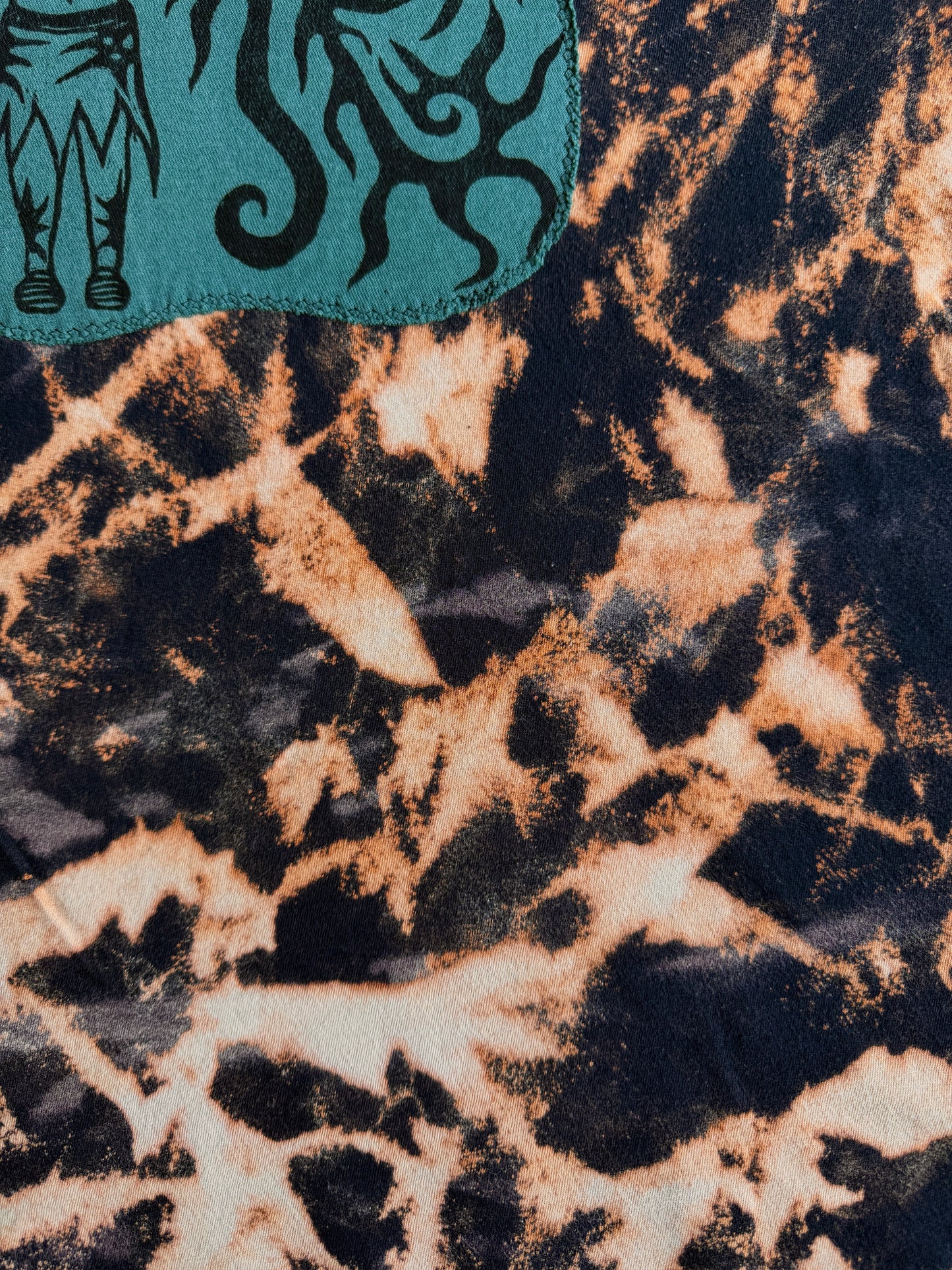 Moon goddess bleach dyed t-shirt