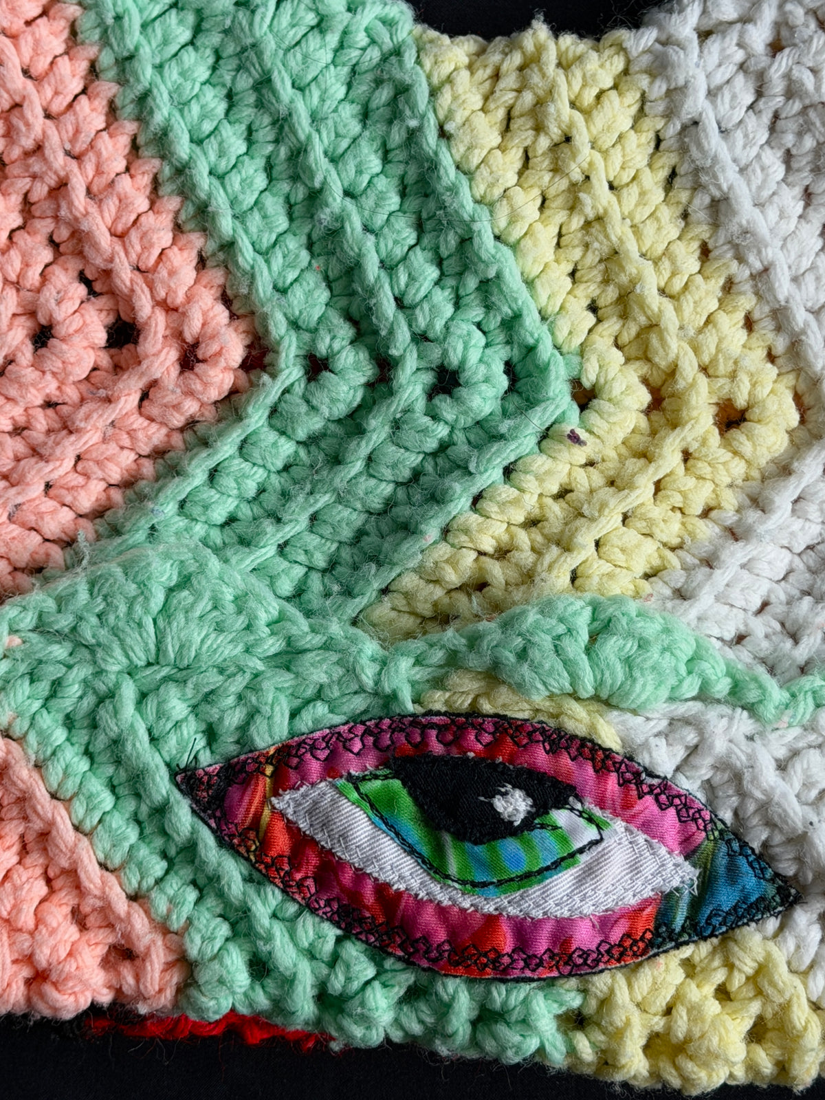 Crochet eyeball hat