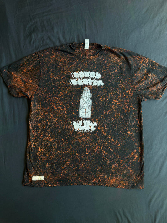Sound system slut bleach dyed t-shirt