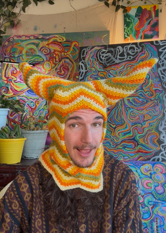 Double stuffed crochet mask