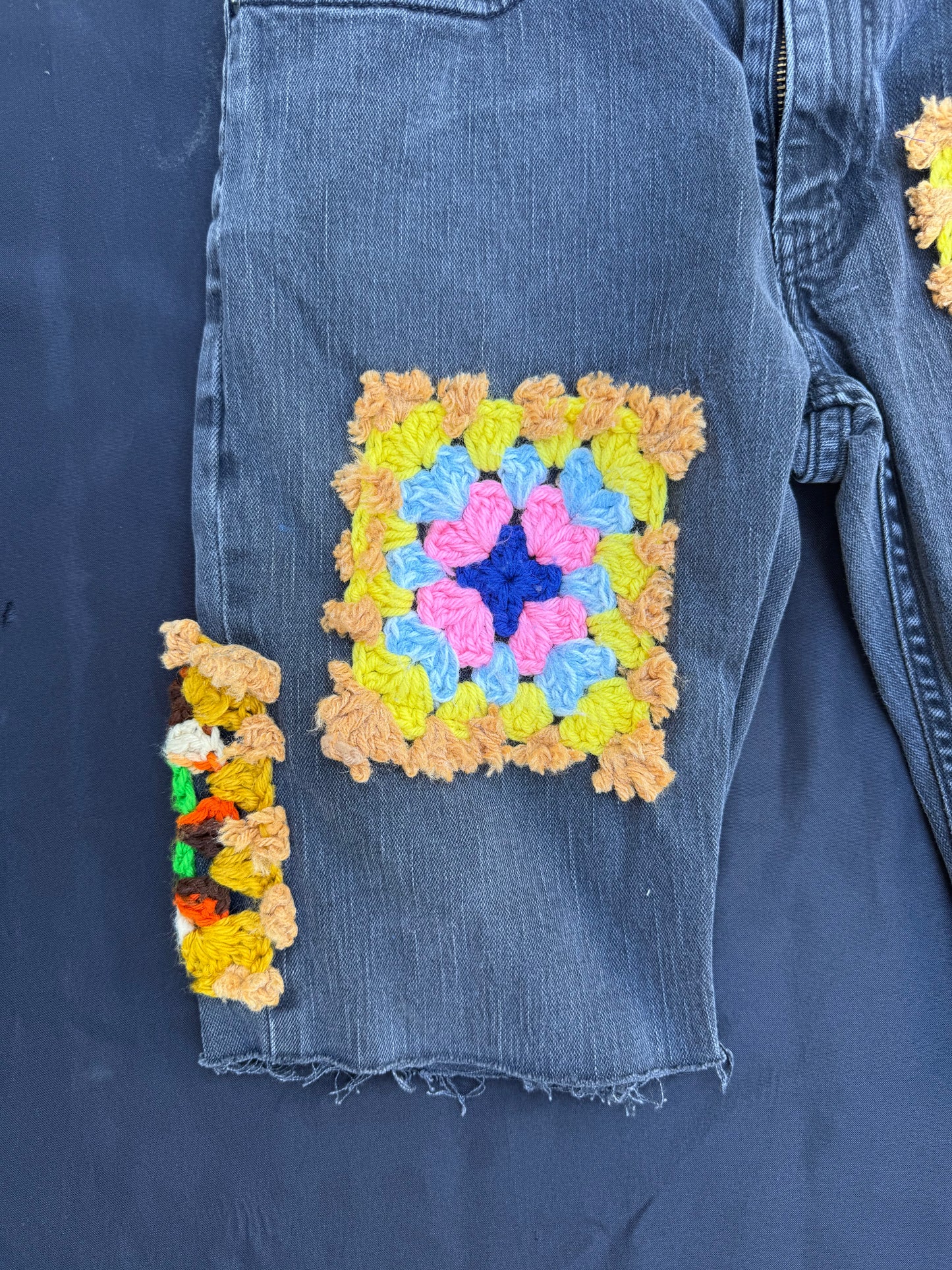 Crochet granny square shorts