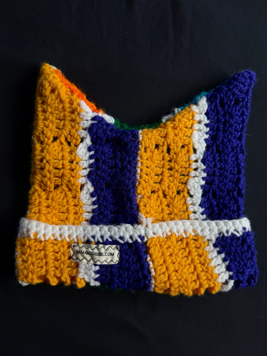 Crochet eyeball hat