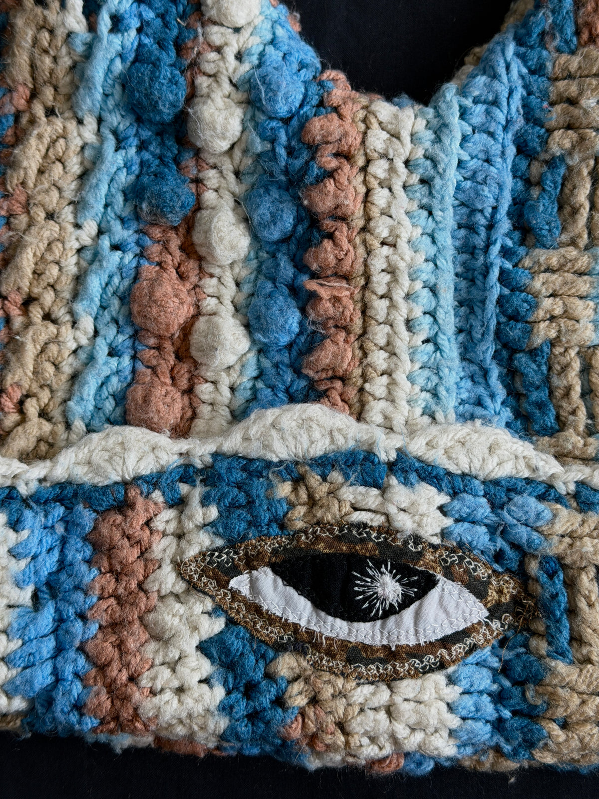 Crochet eyeball hat