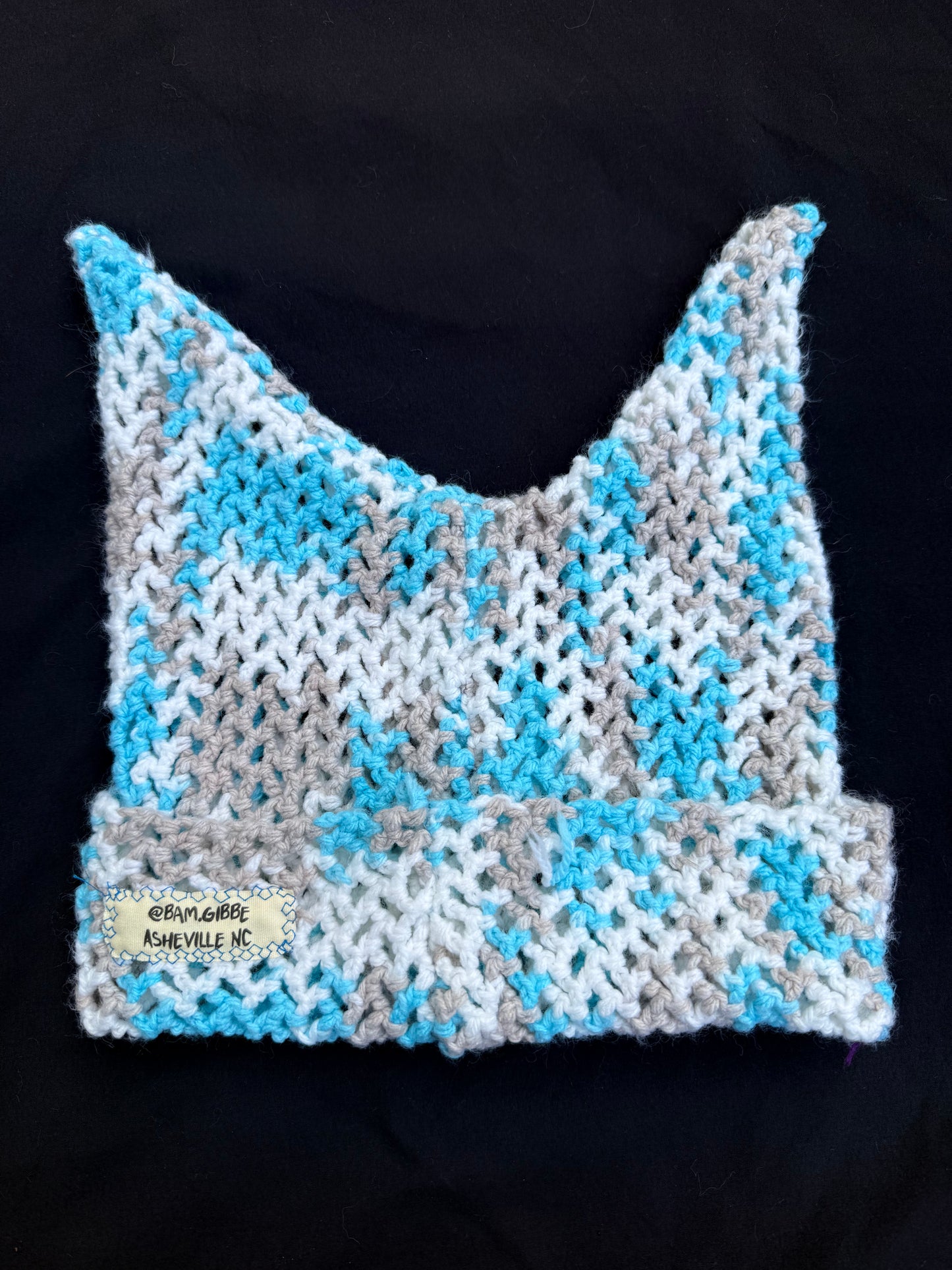 Crochet eyeball patch hat