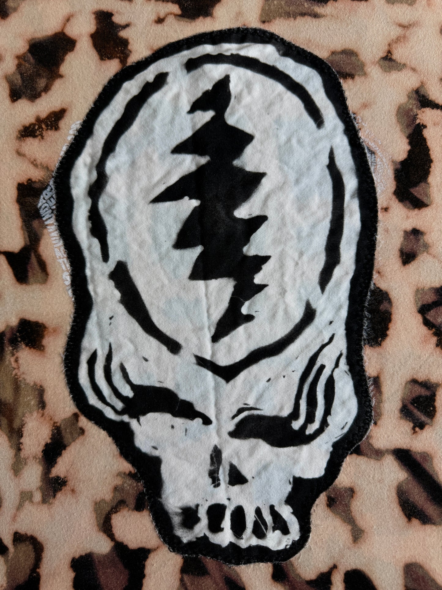 Stealie bleach dyed t-shirt